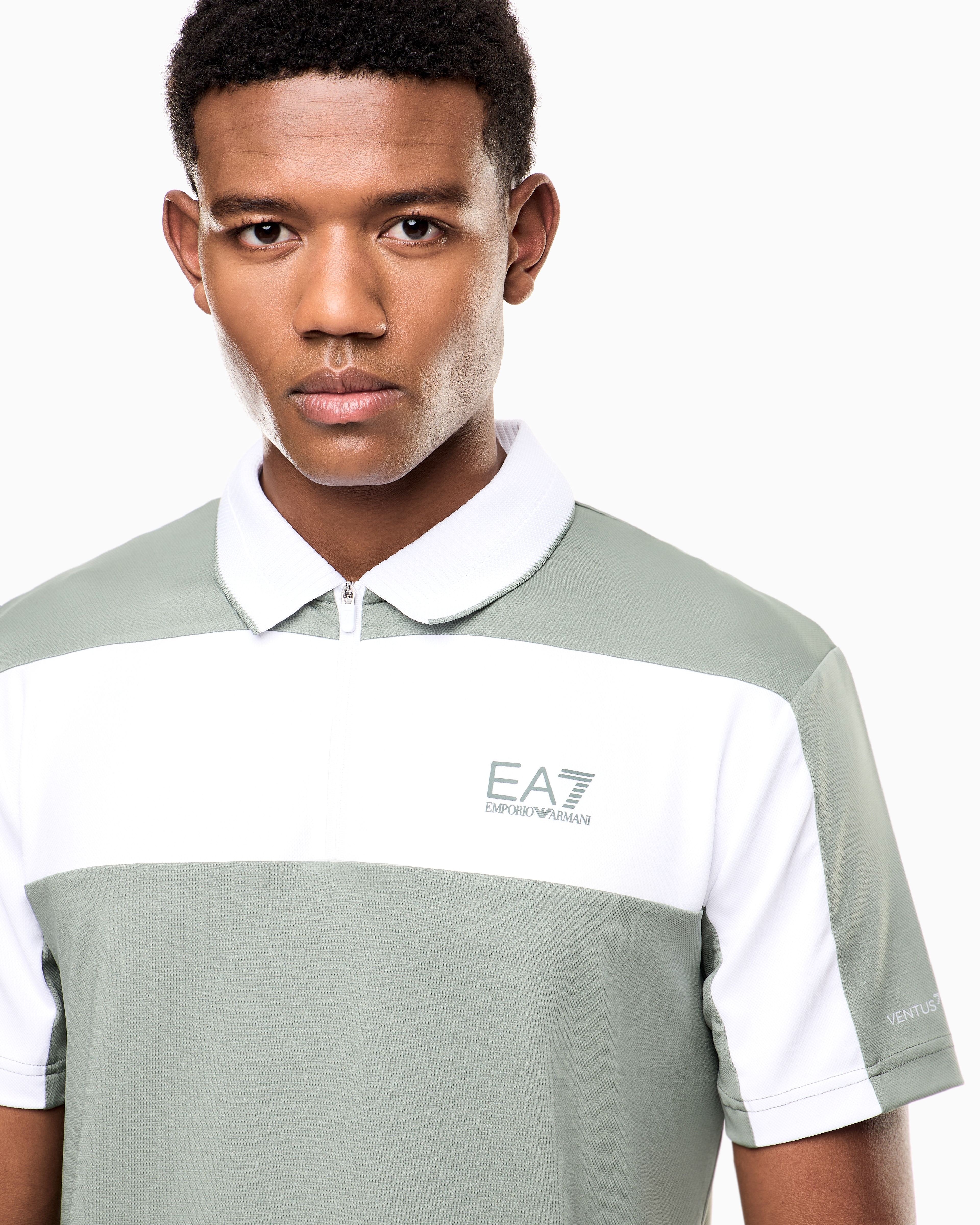 Tennis Pro zip-up polo shirt in VENTUS7 technical fabric — Image 5