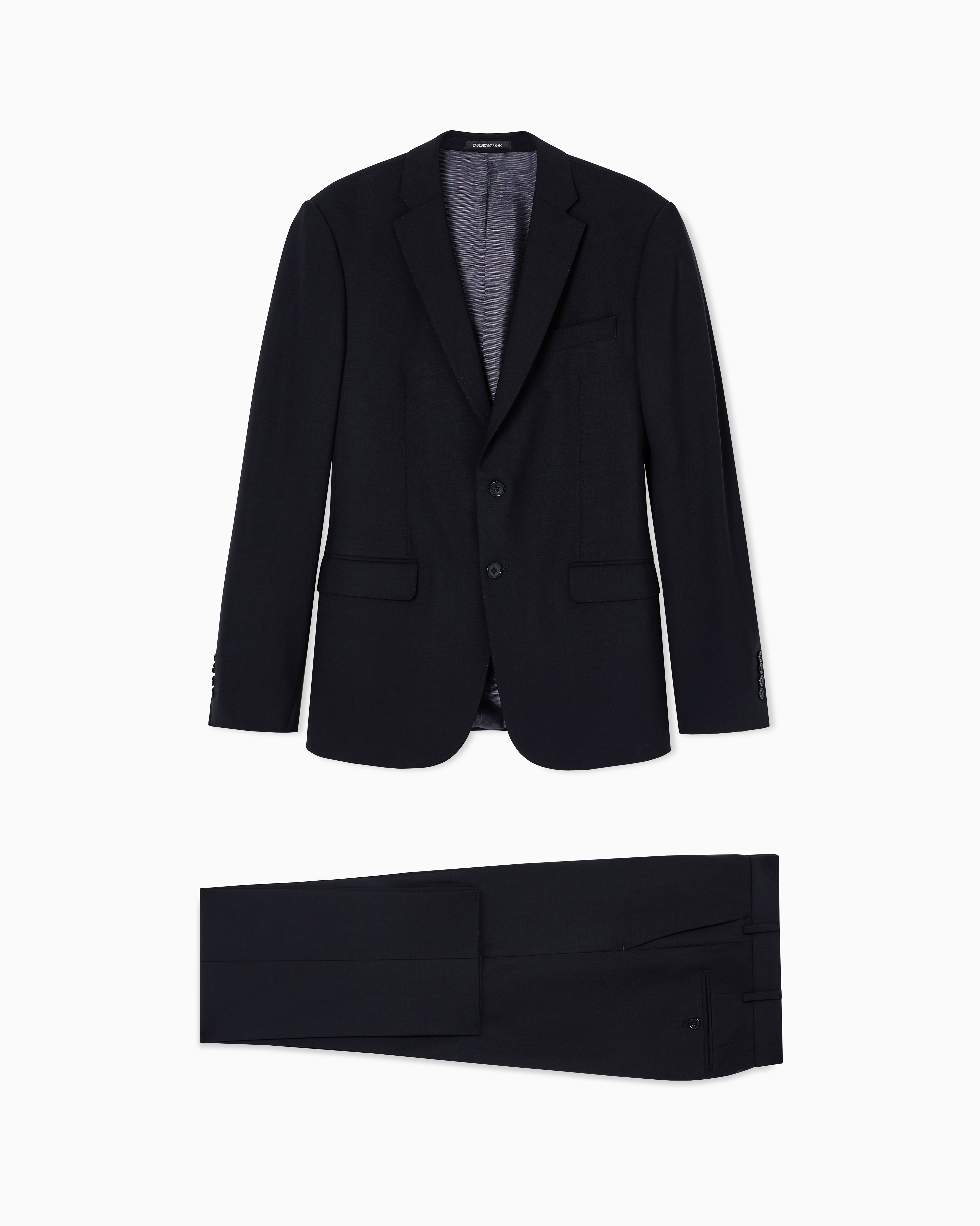 Single-breasted suit in two-way stretch, tropical light wool