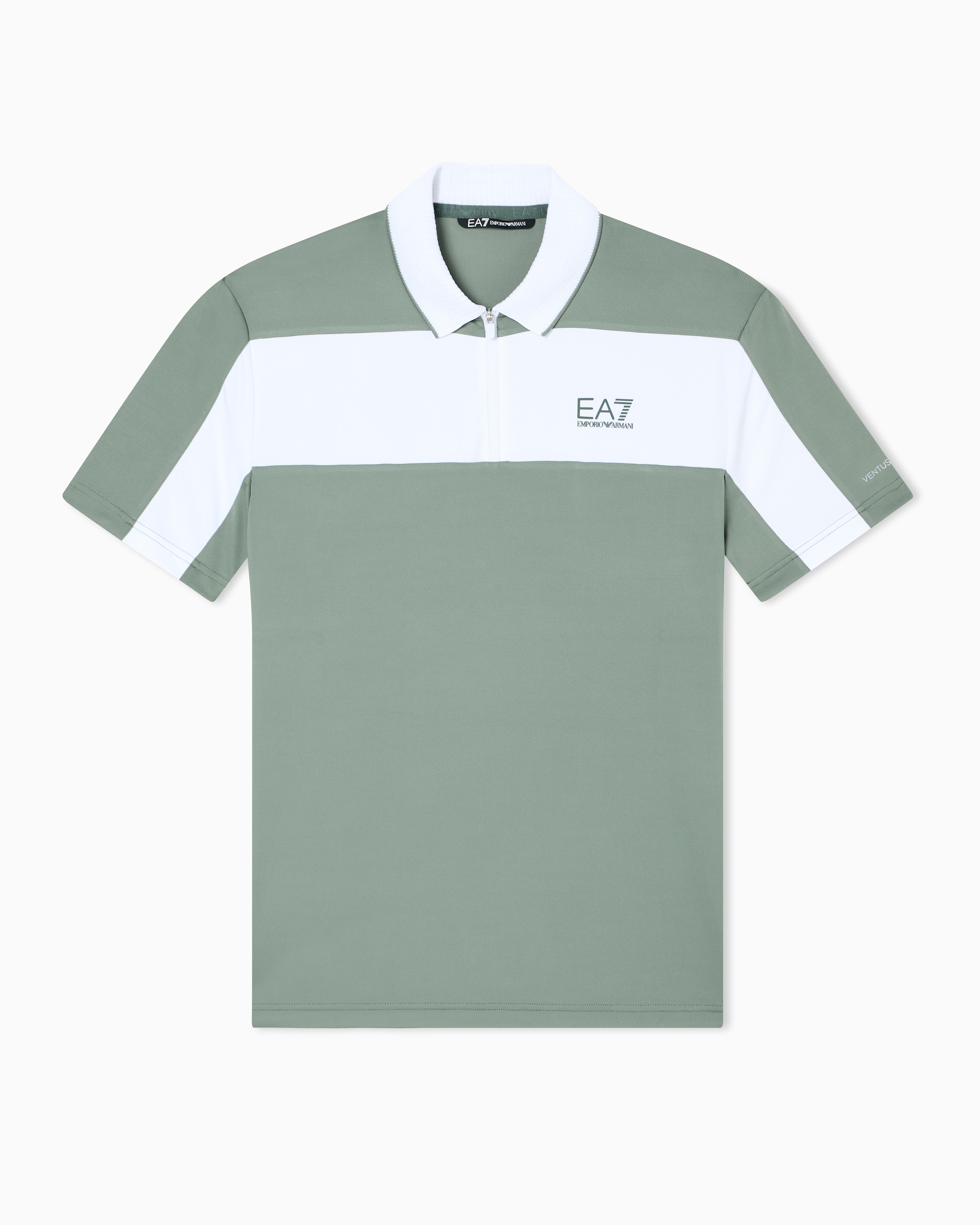 Tennis Pro zip-up polo shirt in VENTUS7 technical fabric - Image 1