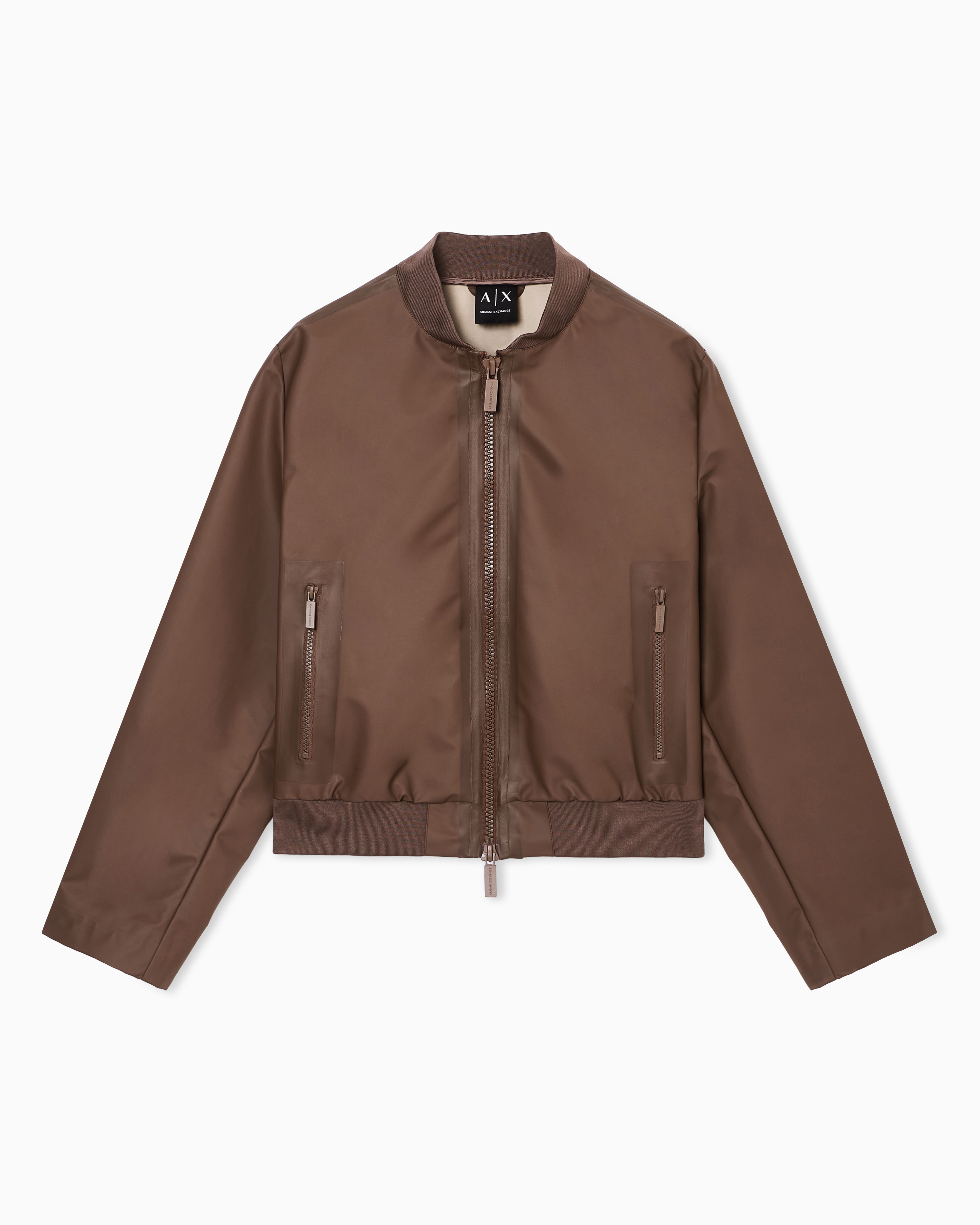 Armani Exchange 本革ブラウンジャケット undefined