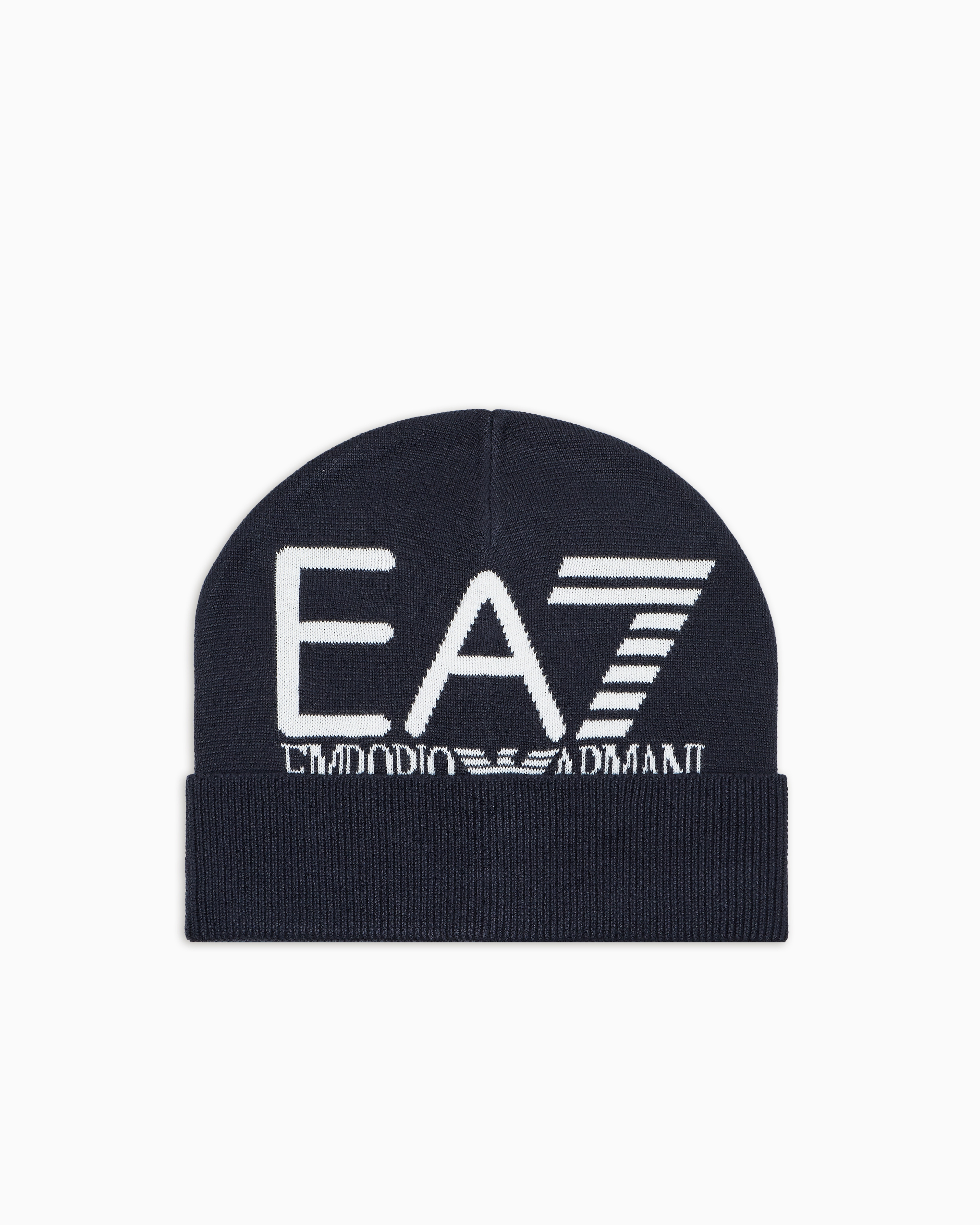 Knit beanie with jacquard maxi logo unisex | EA7 US