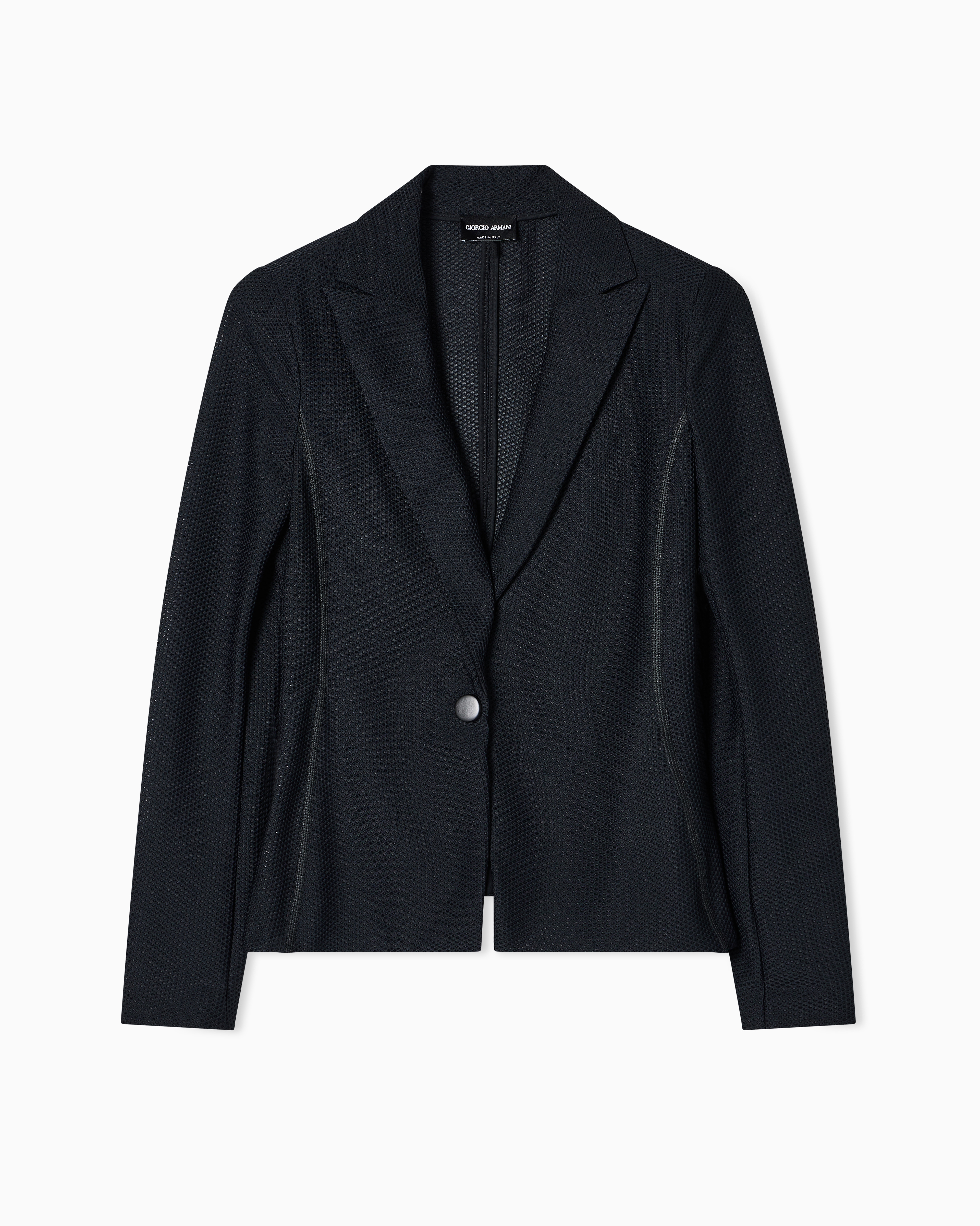 Single-breasted stretch jersey jacket | Giorgio Armani US