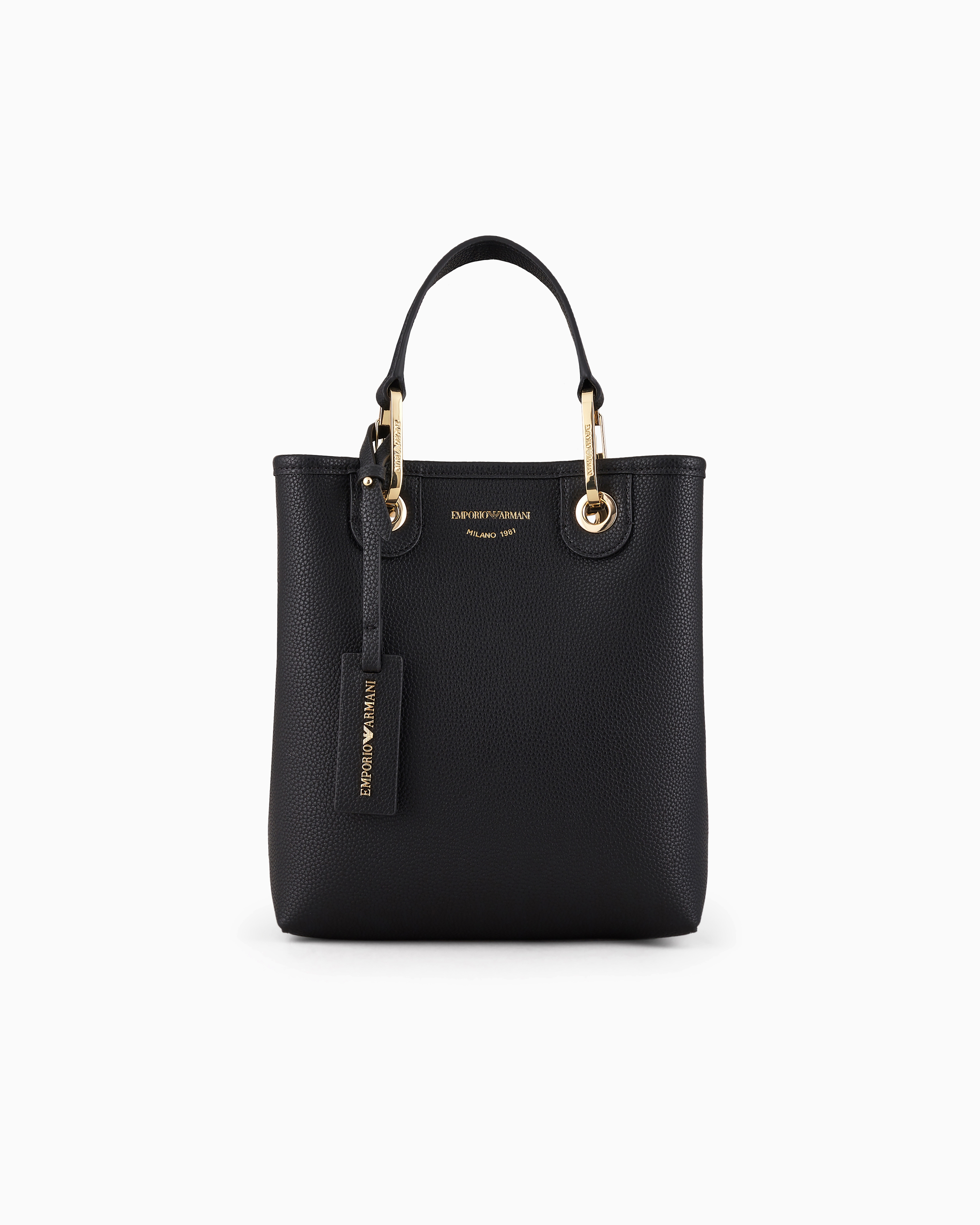 Pebbled finish tote bag for woman | Emporio Armani