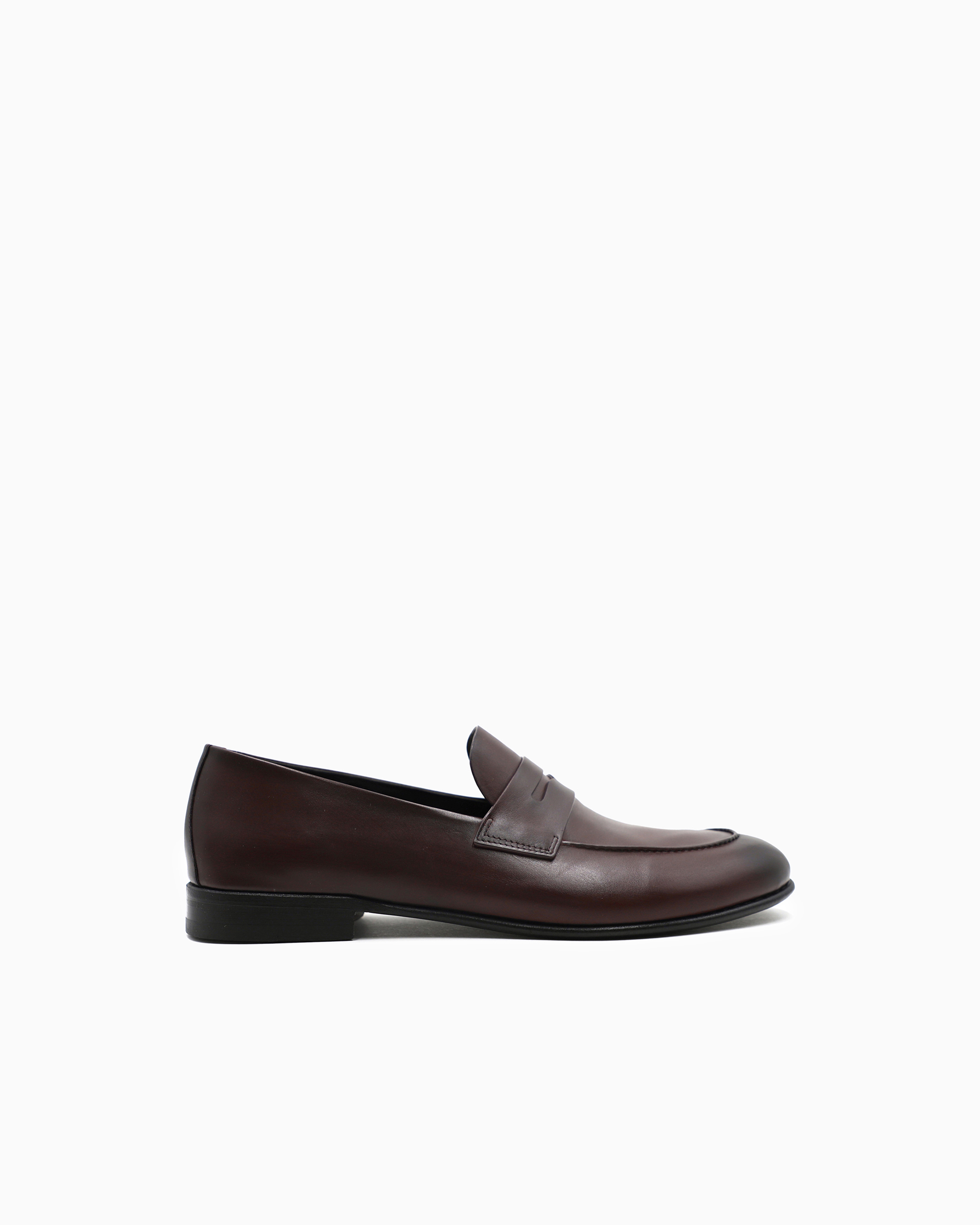 Classic Calf Leather Penny Loafers | Giorgio Armani US