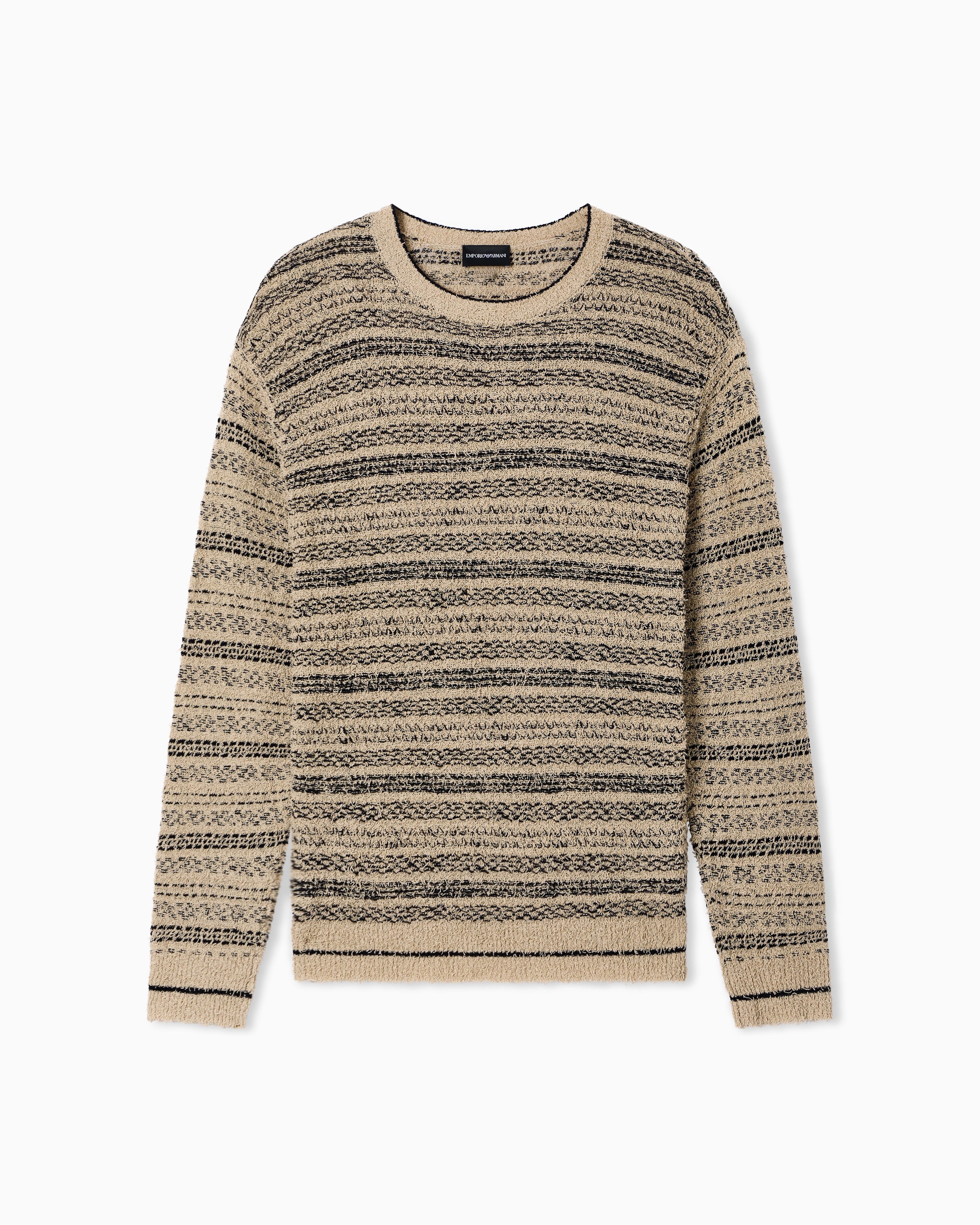 Jacquard motif loose knit jumper | Emporio Armani
