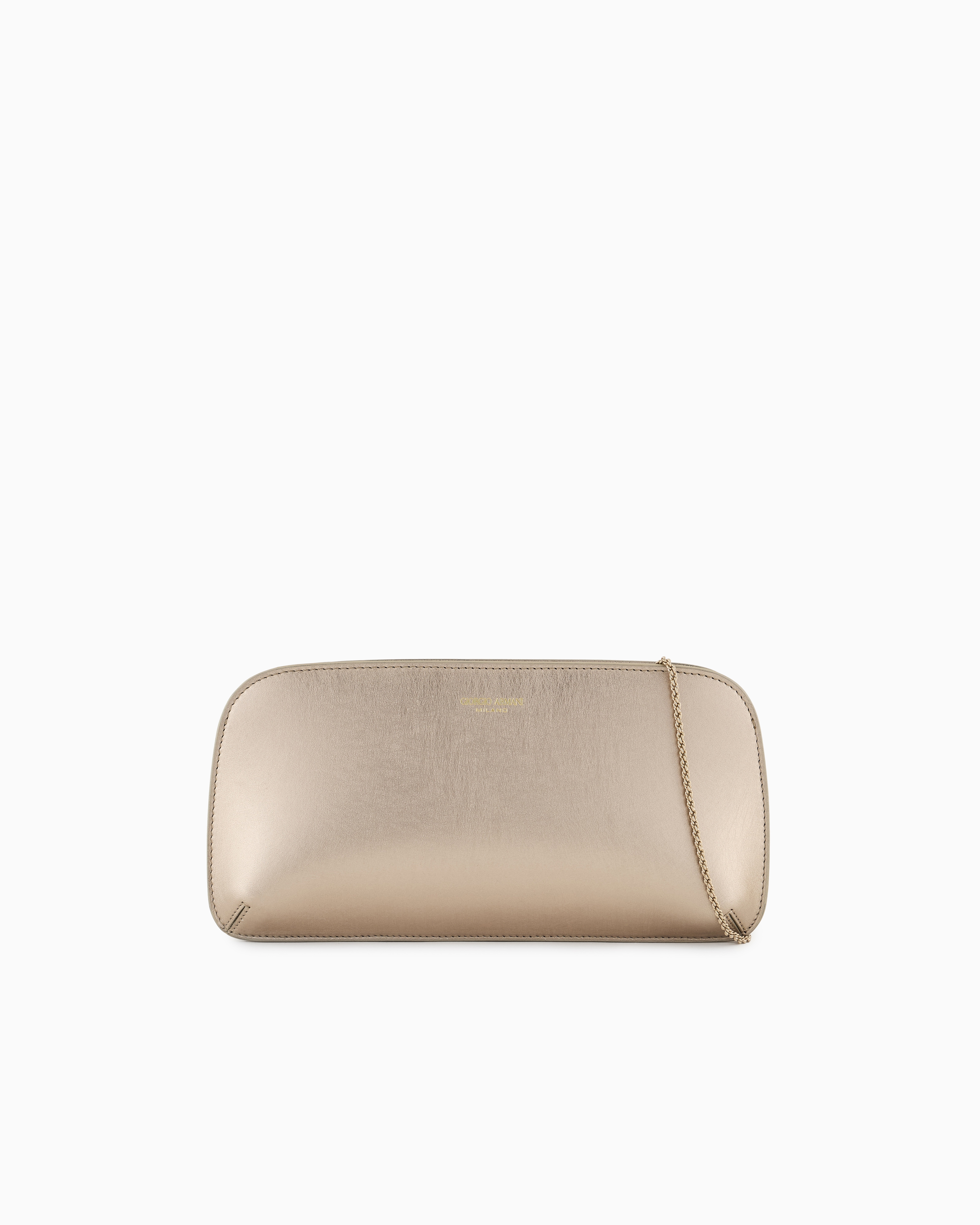 Laminated leather clutch woman | Giorgio Armani JP