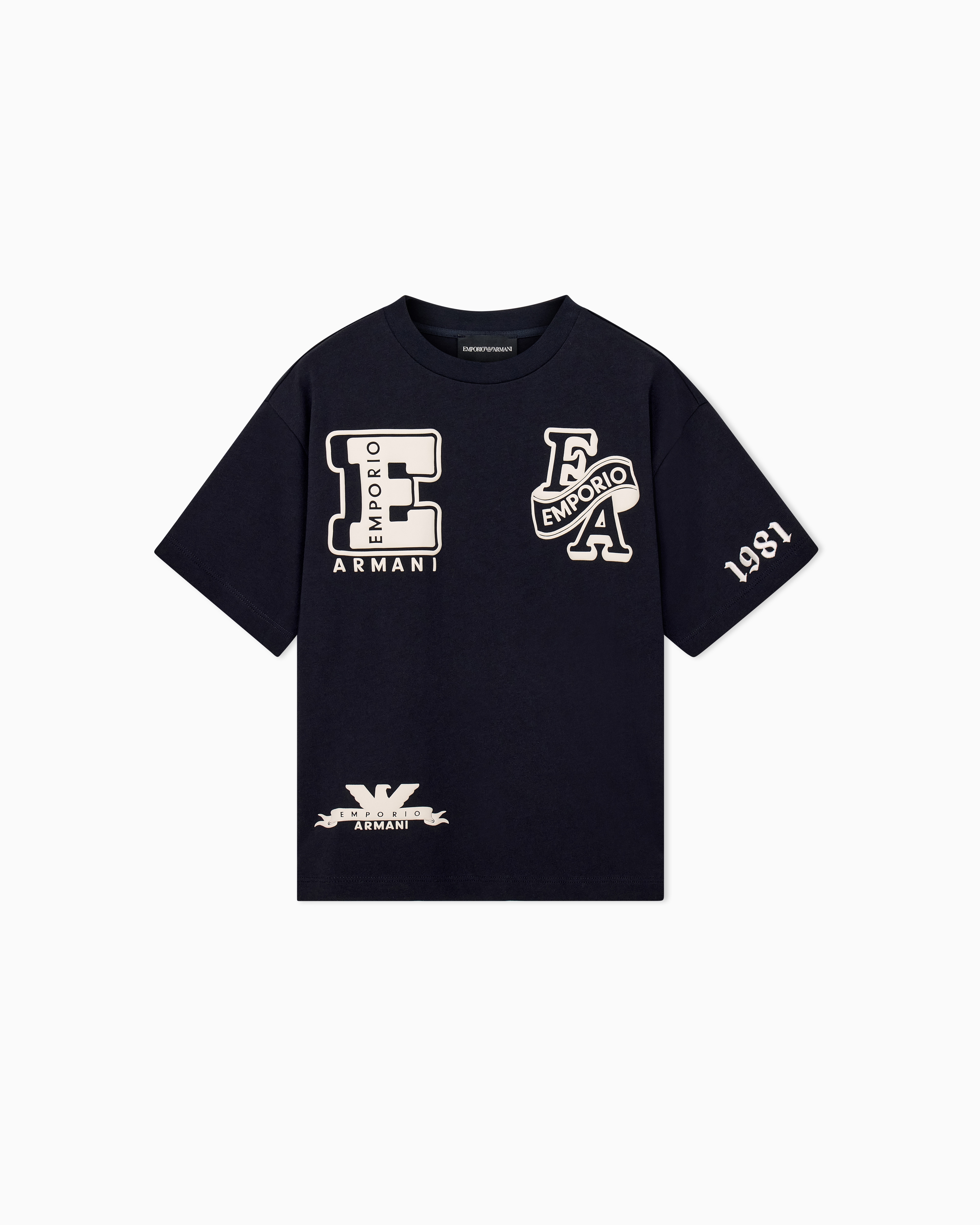 オーバーサイズ プリントTシャツ コットンジャージー | Emporio Armani