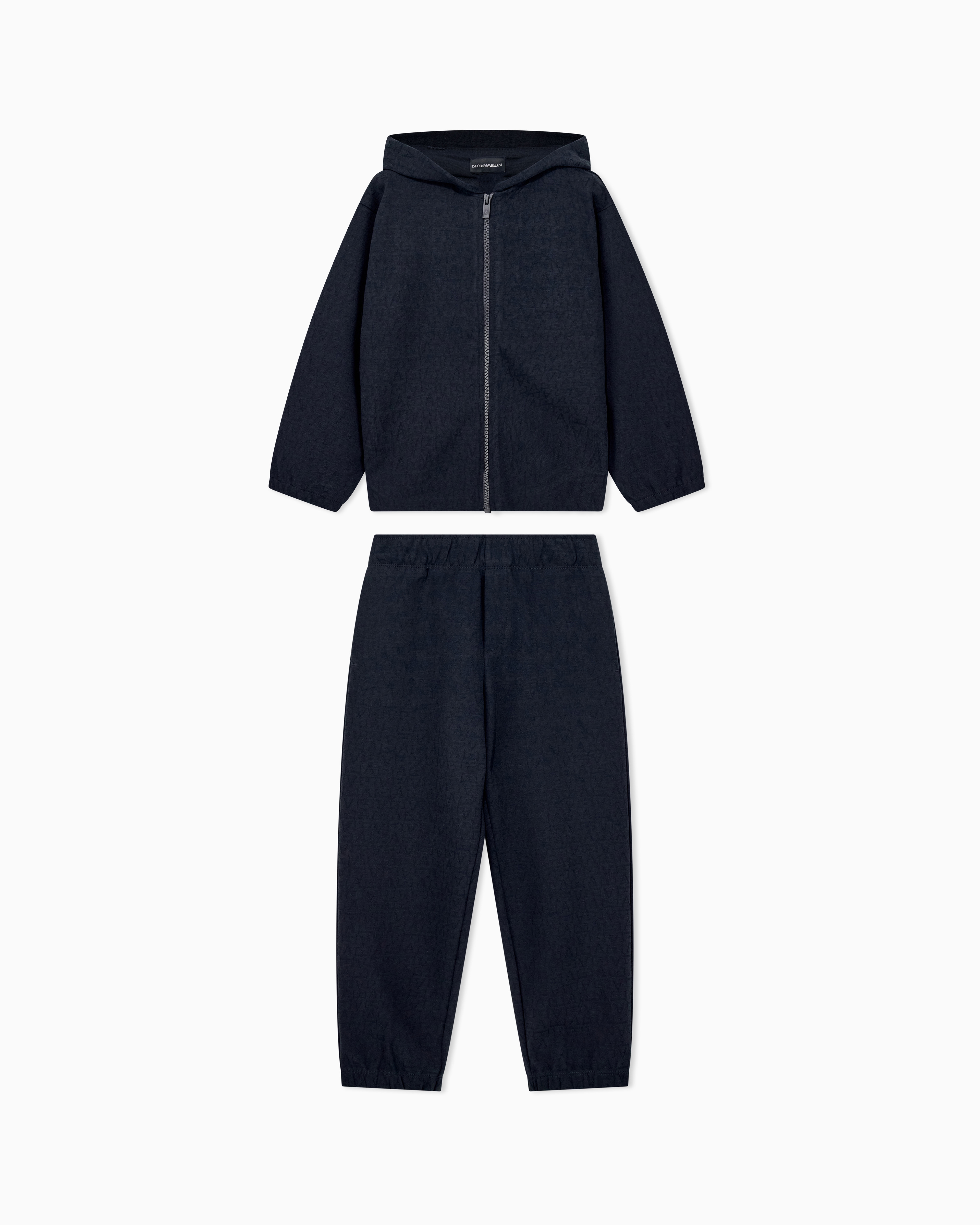 ジャカードダブルジャージー パーカー トラックスーツ | Emporio Armani JP