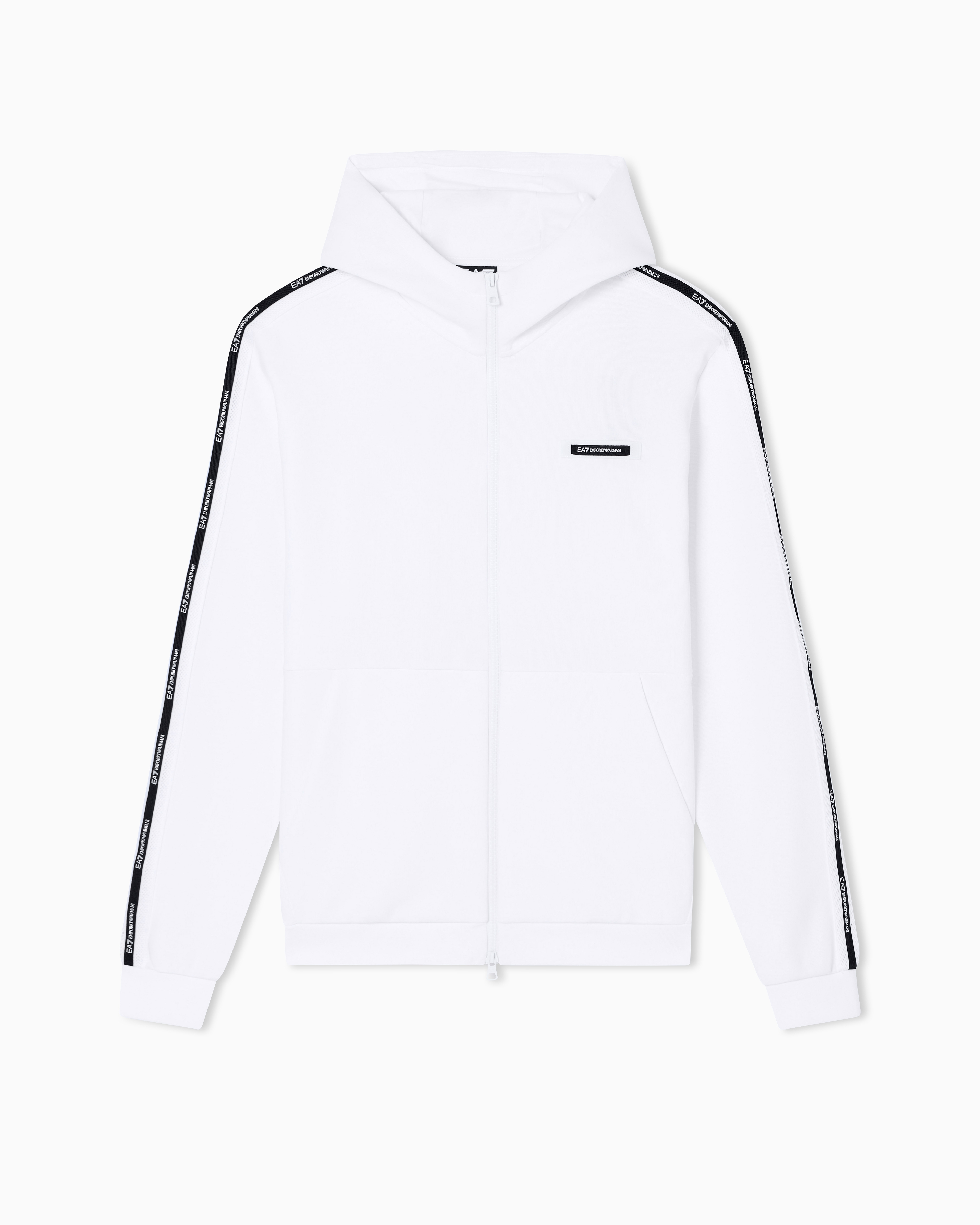Logo Series cotton-blend interlock hooded sweatshirt | EA7 TH