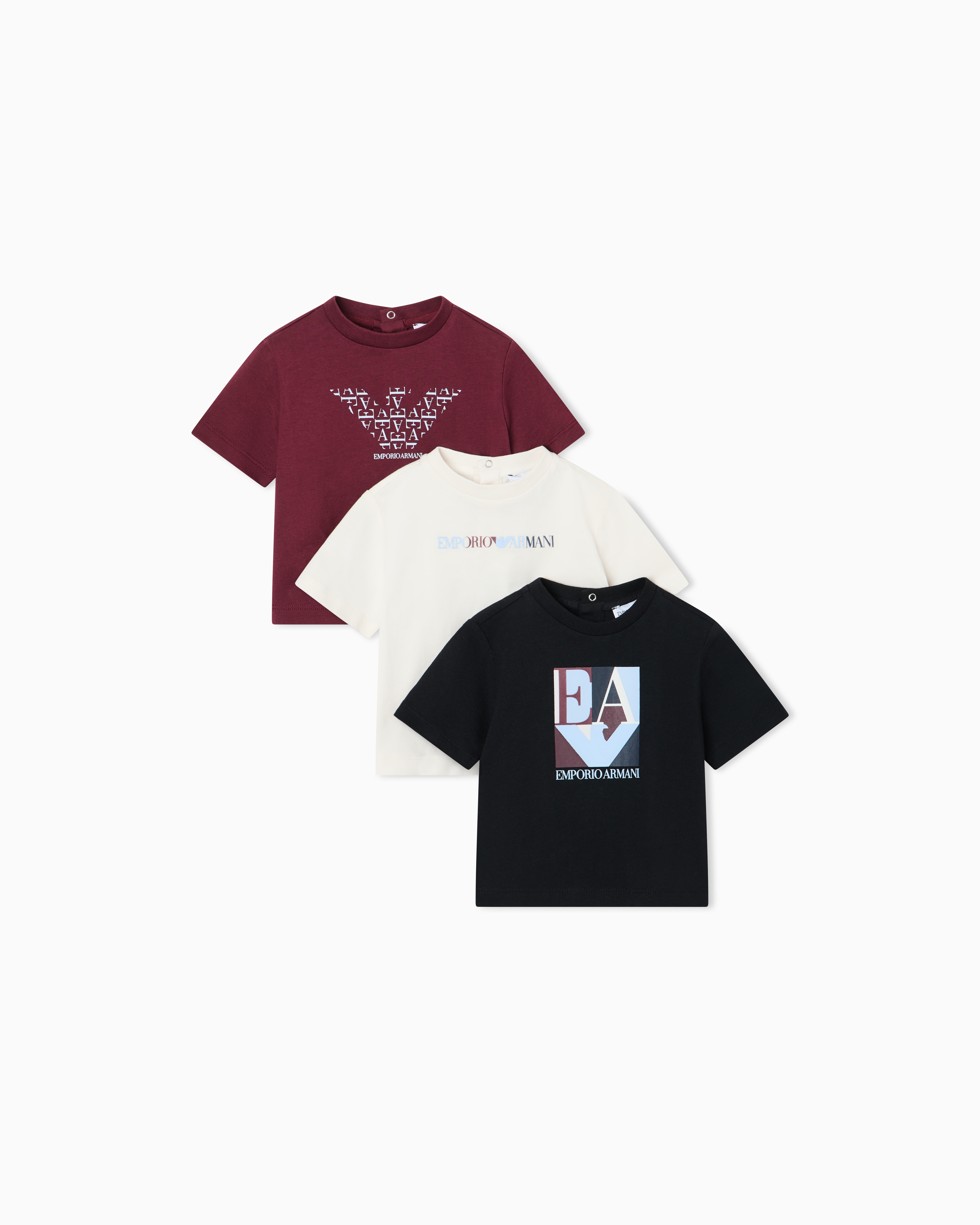 レギュラーフィット Tシャツ 3枚セット コットンジャージー | Emporio