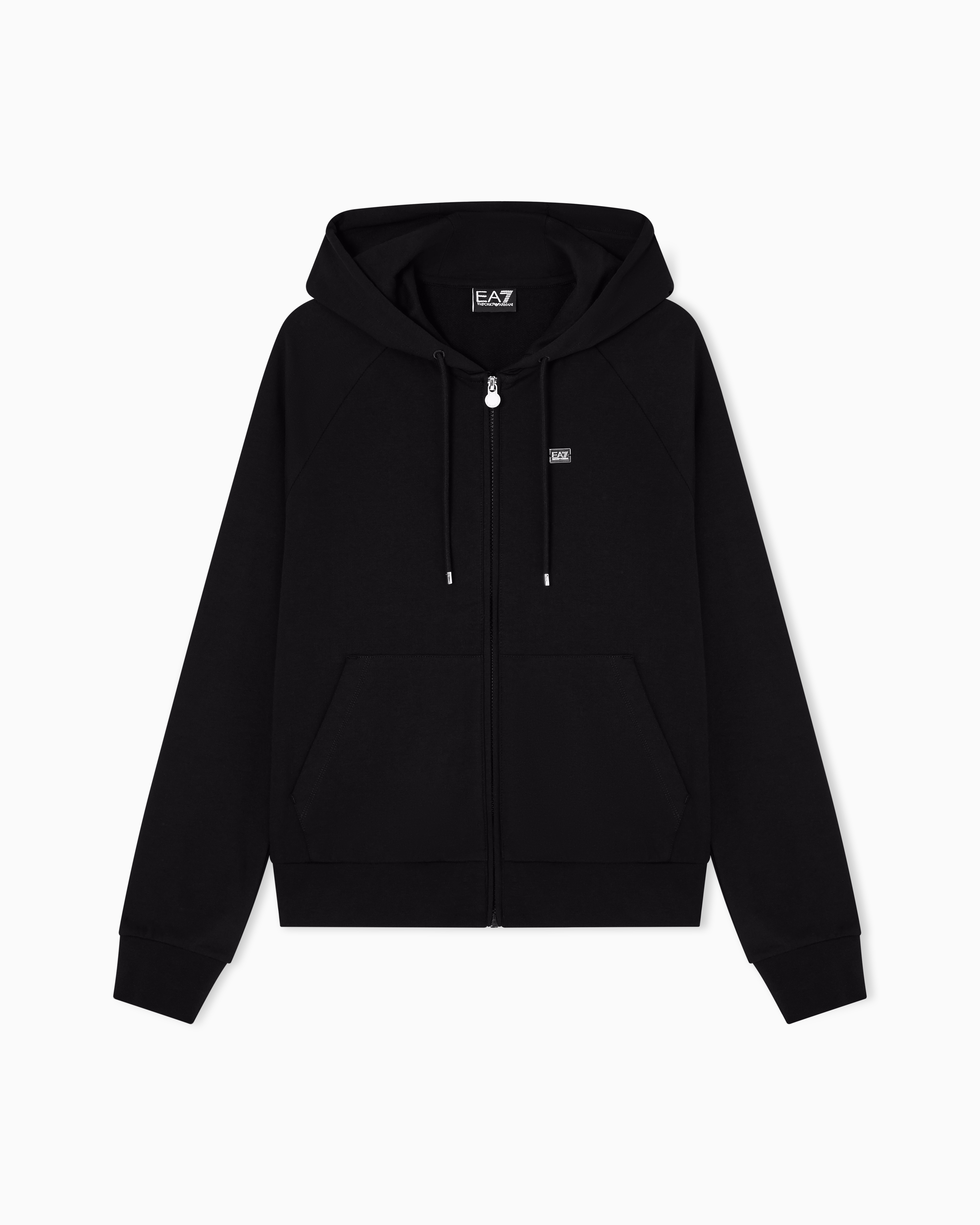 ＥＡ７ Full-zip hoodie Core Lady in cotton and elastane | EA7