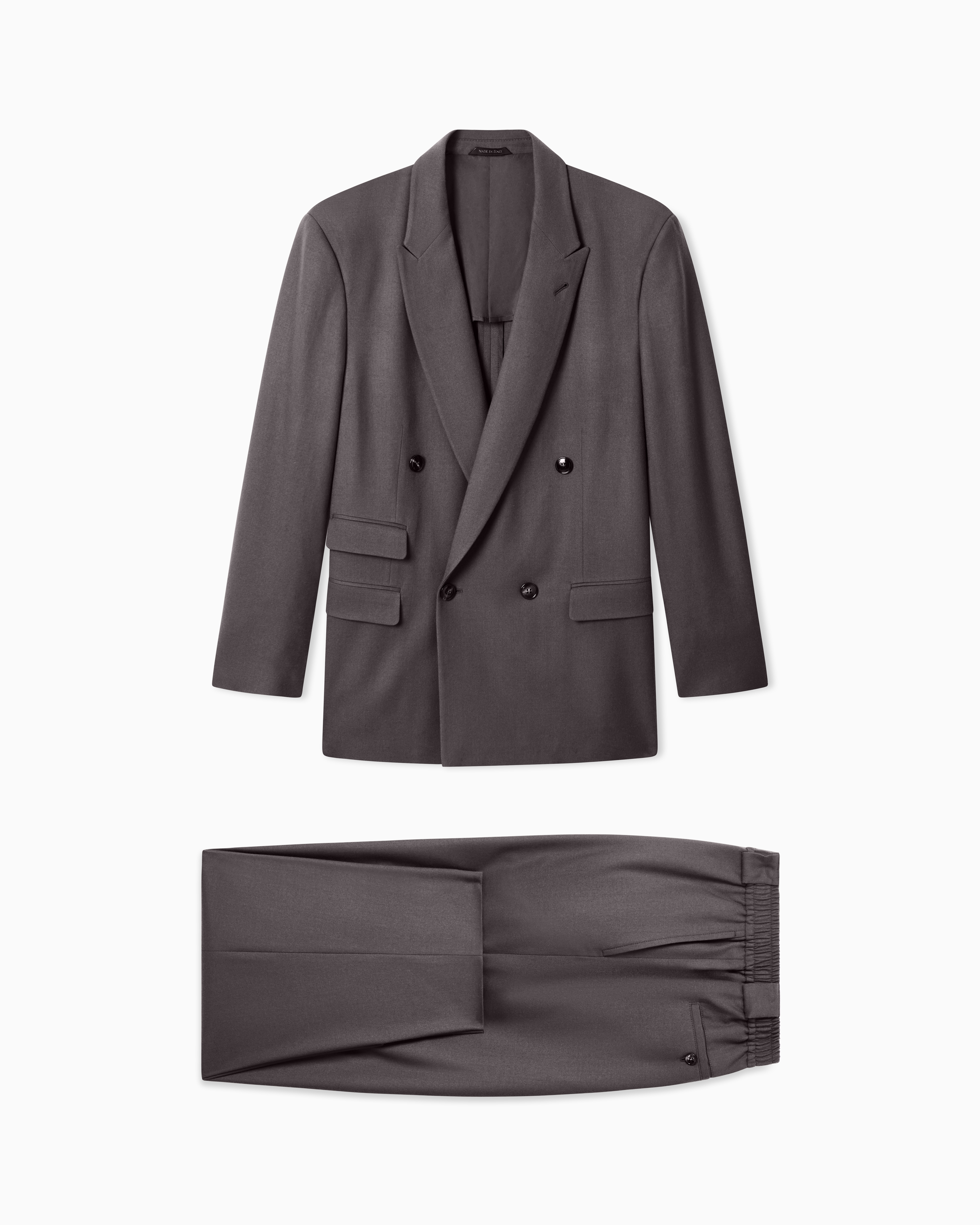 Suit oversized fit in fluid virgin wool | Giorgio Armani US