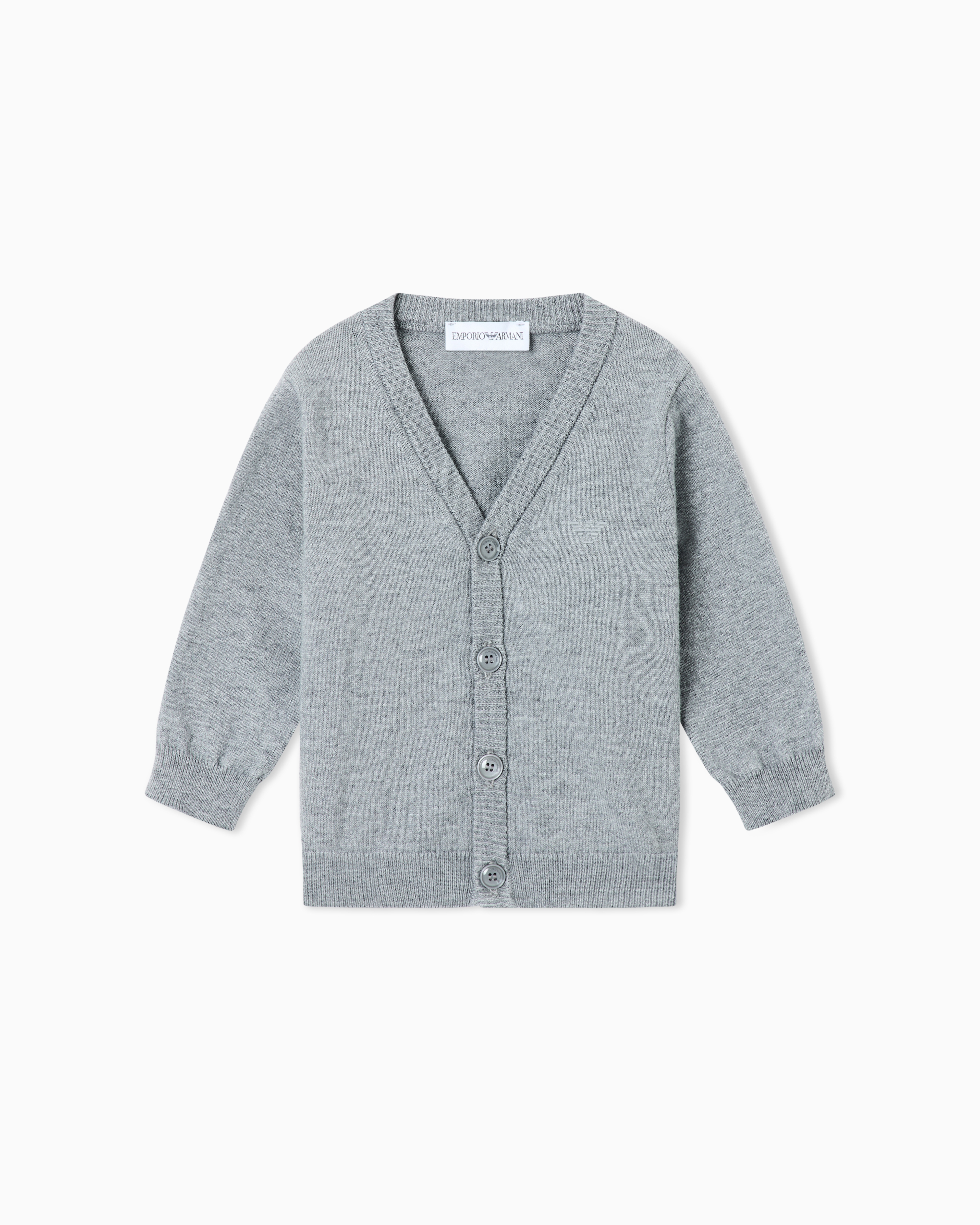 ベビー] Vネックカーディガン ウール混 | Emporio Armani