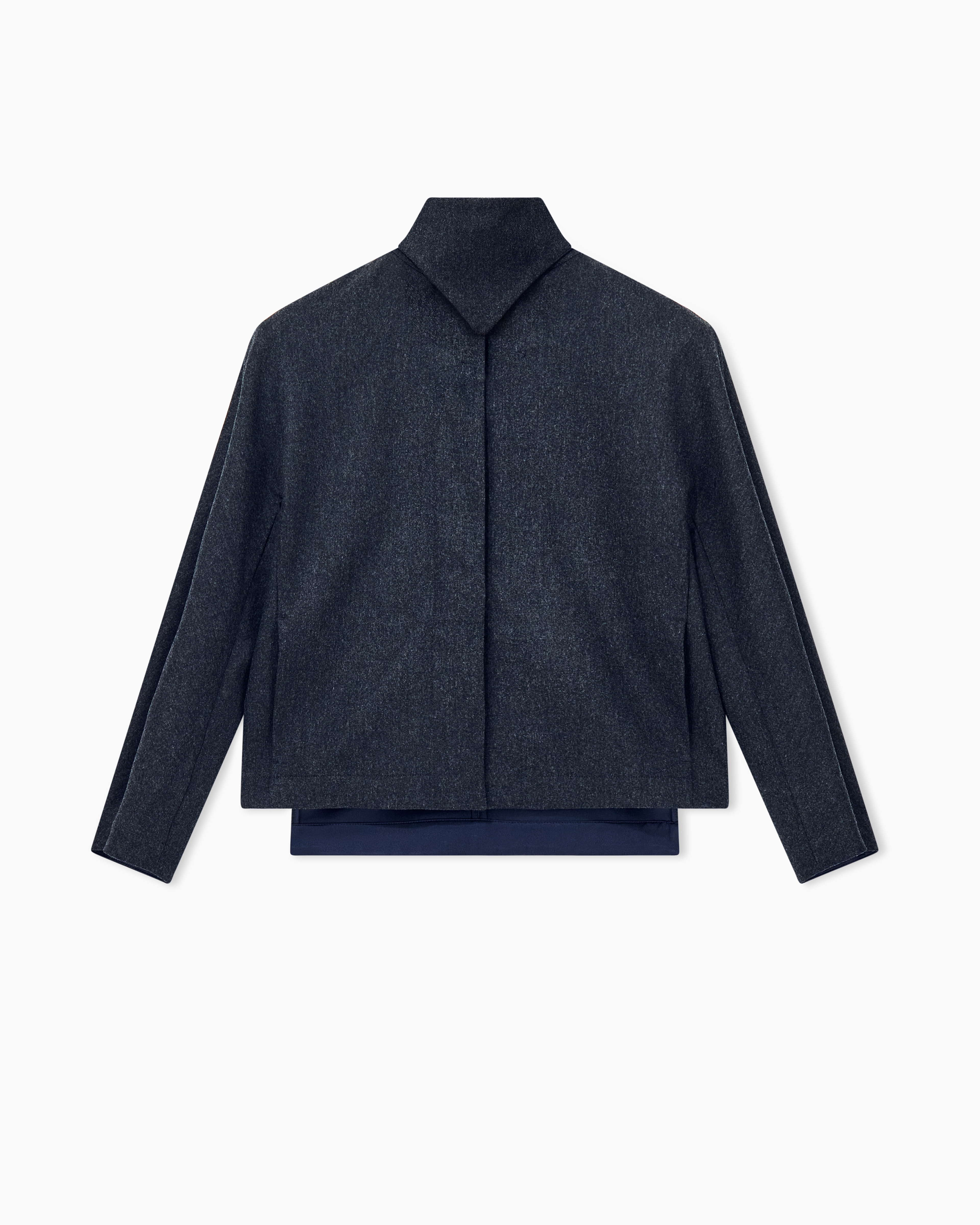【極美品/L】ジョルジオアルマーニ ベロア チェスターコート マキシ丈 黒 50 比翼仕立て ウールカシミヤ 着脱式スタンドカラー コート | Giorgio
