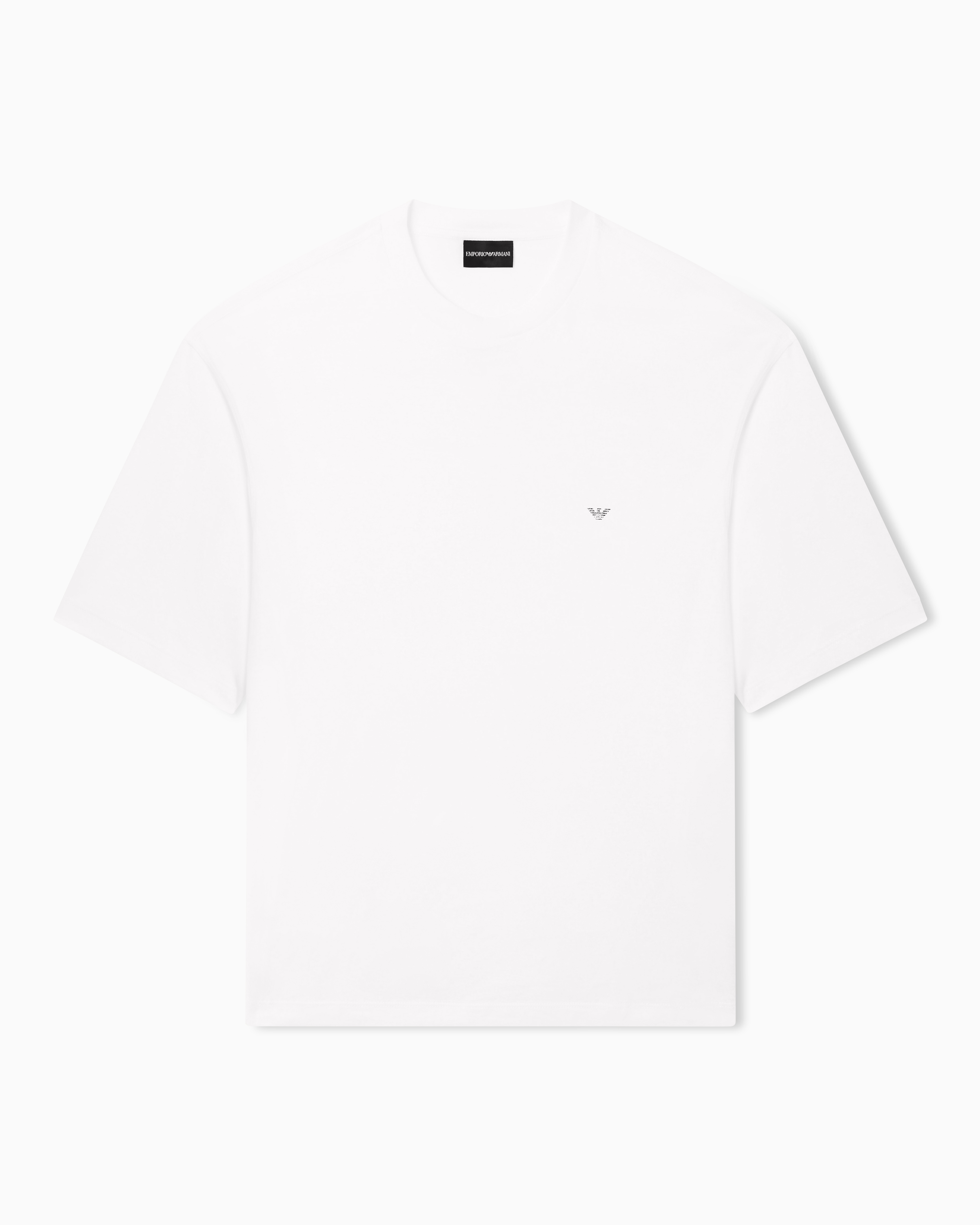 Oversized jersey T-shirt with used-effect logo print | Emporio