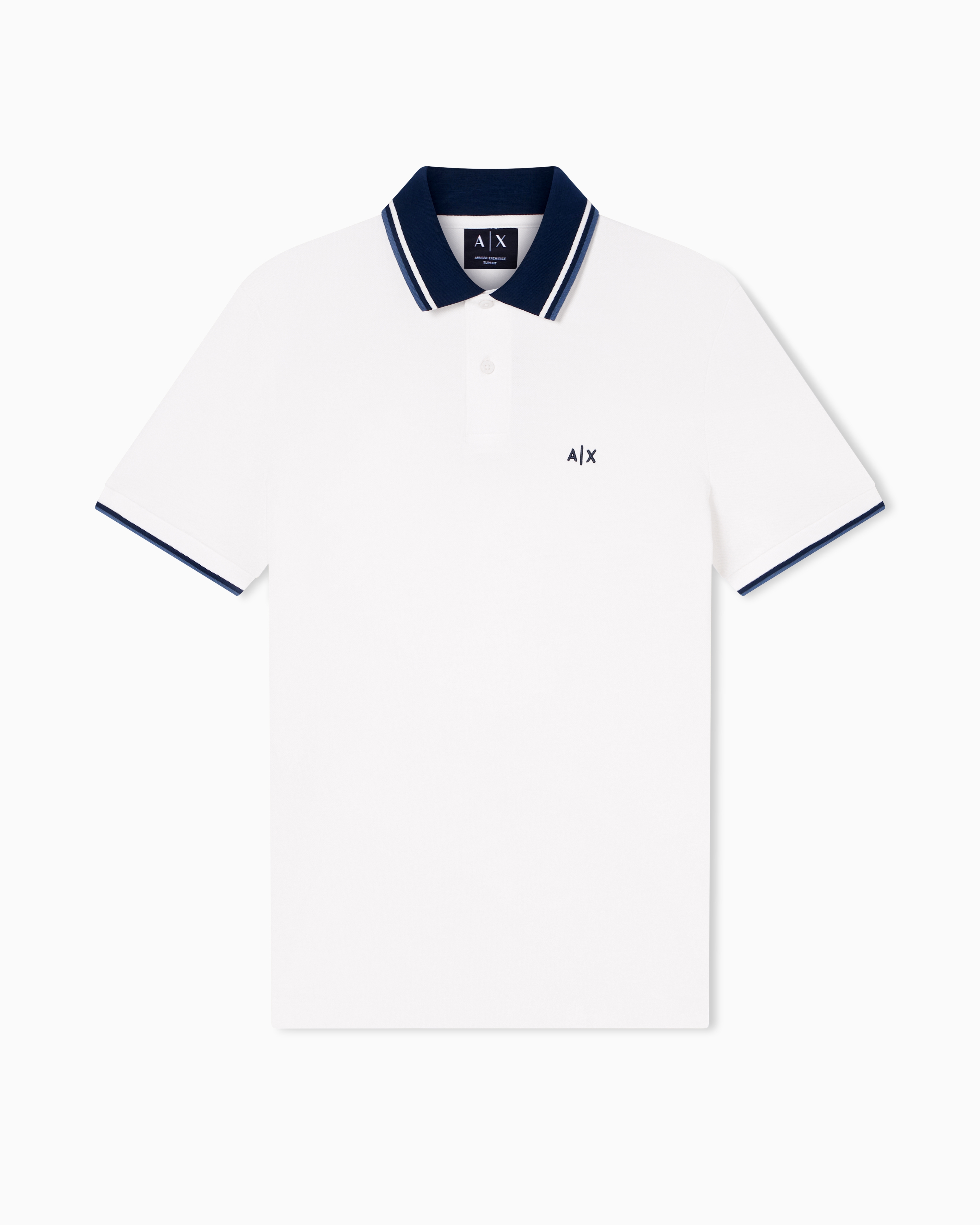 【新品】アルマーニエクスチェンジ　メンズ・ジャージ半袖ポロシャツ　L・50相当 ARMANI EXCHANGE ポロシャツ 「A|X アルマーニ エクスチェンジ」」AX