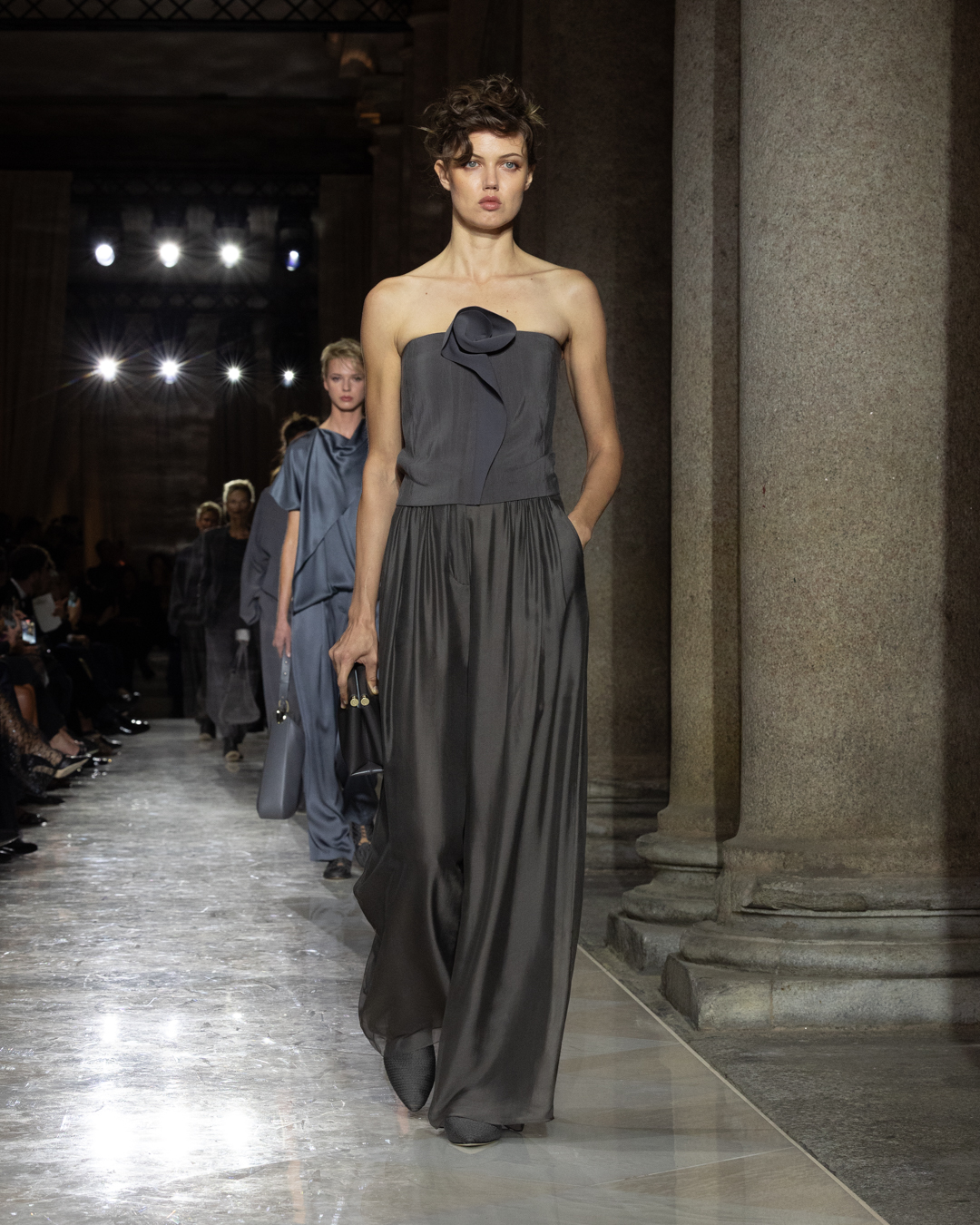 giorgio armani dresses GIORGIO ARMANI red carpet black grey glitter dress auction