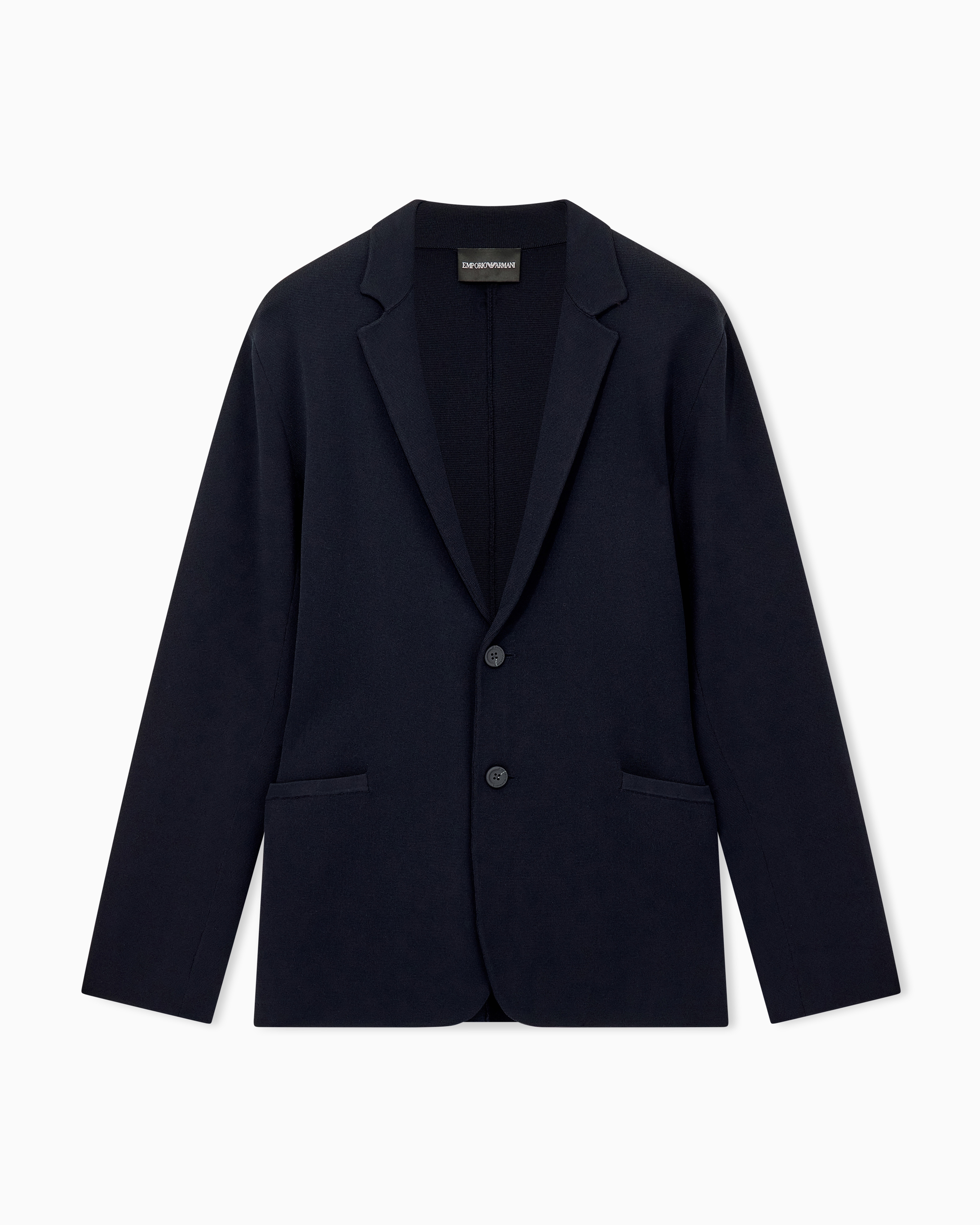 Single-breasted blazer in Travel Essential knit fabric | Emporio