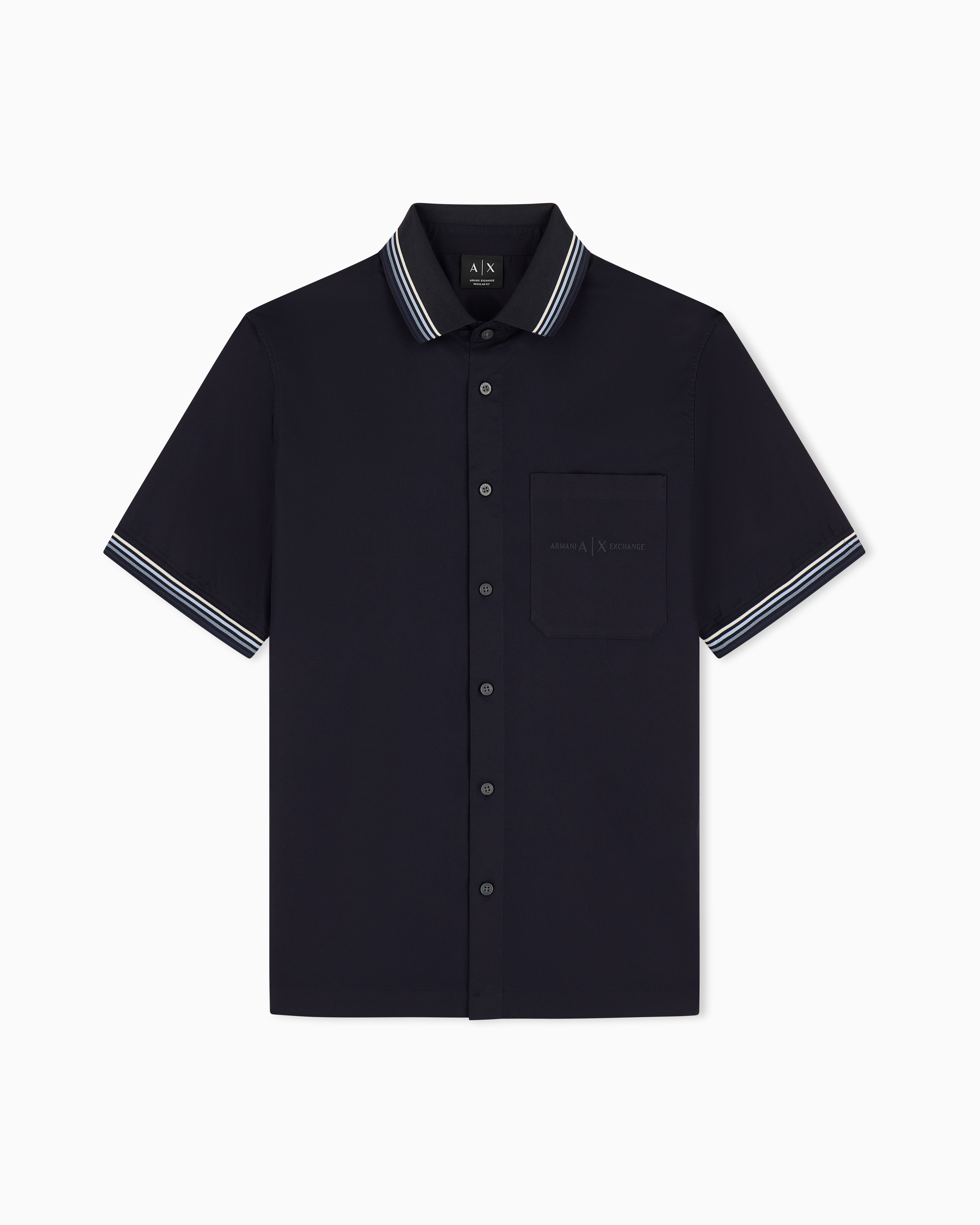 Casual Shirt in Cotton Twill with Delicate Texture | Armani Exchange