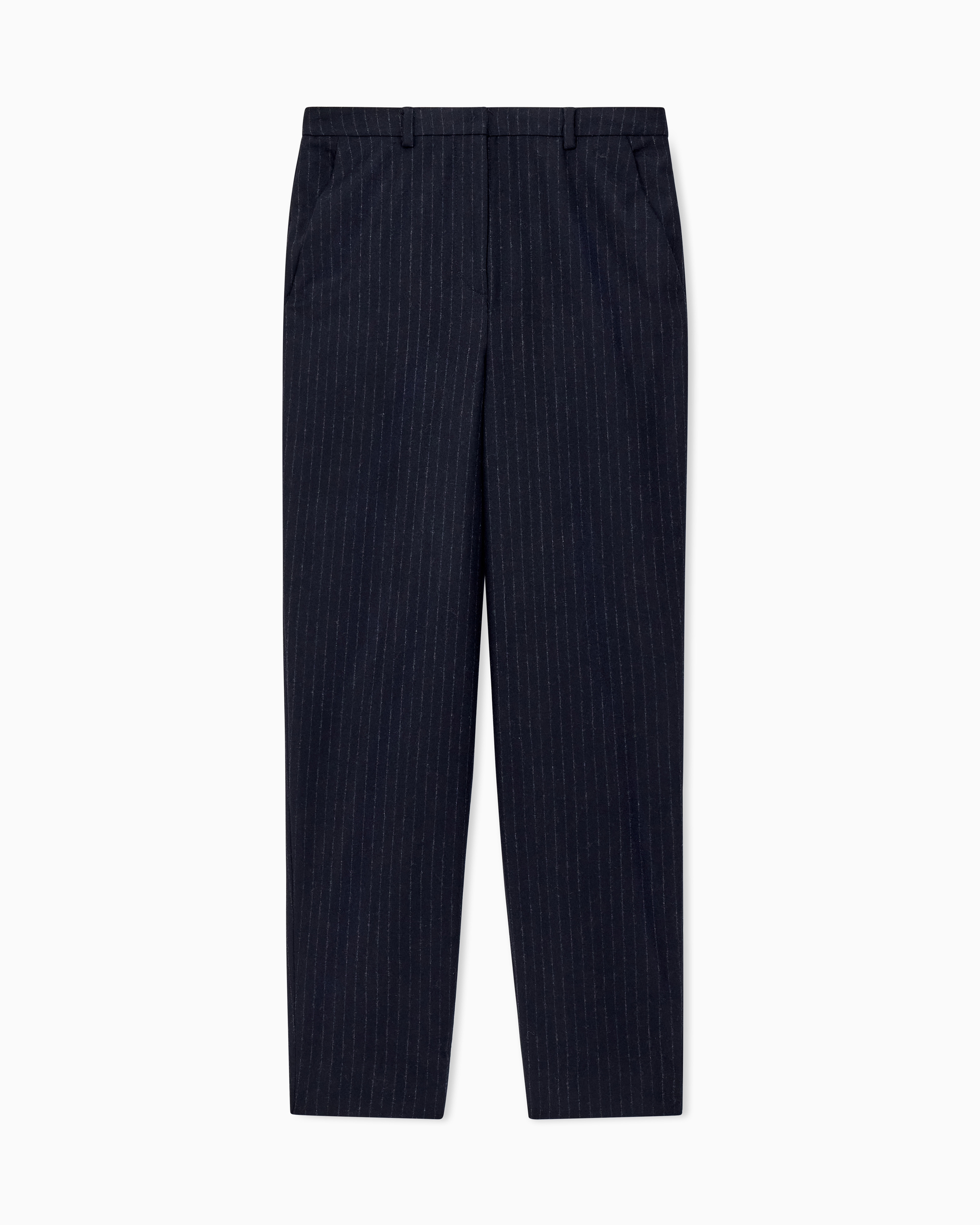 ピンストライプ ウール混紡 トラウザーズ | Emporio Armani JP