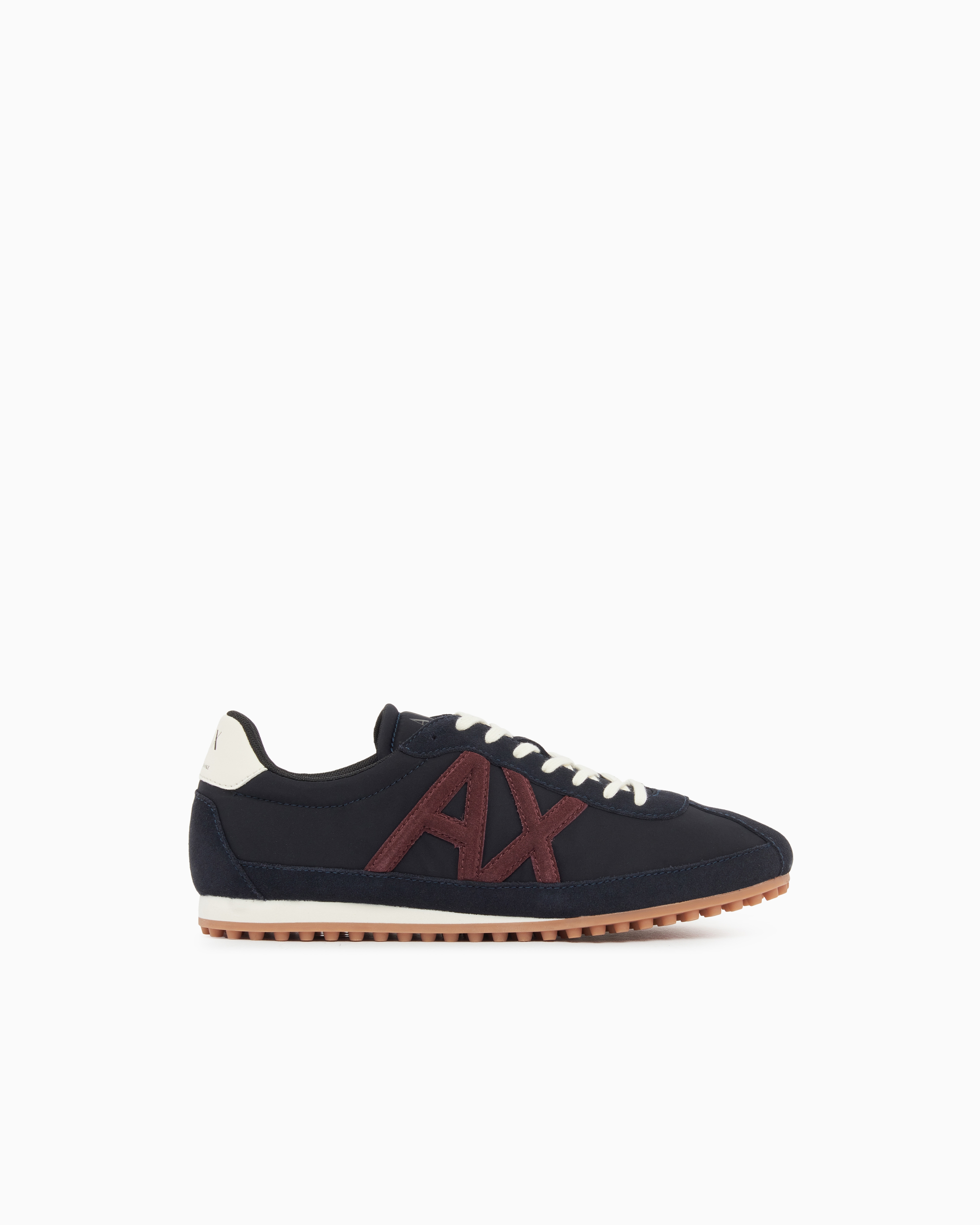 合馬公式アカウント1 ARMANI COLLEZIONI アルマー Sneakers in nylon and suede | Armani Exchange US