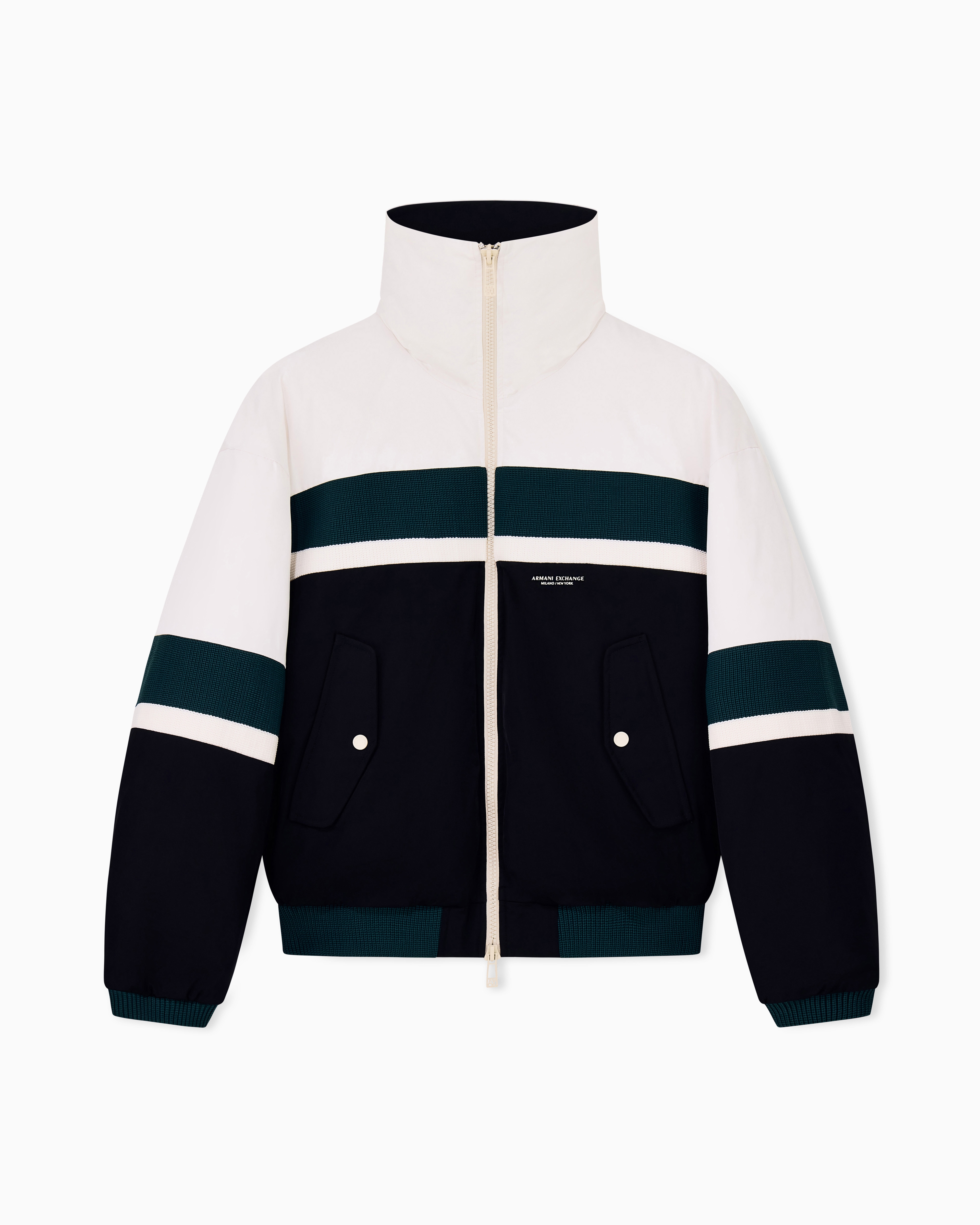 カラーブロック パファージャケット | Armani Exchange JP