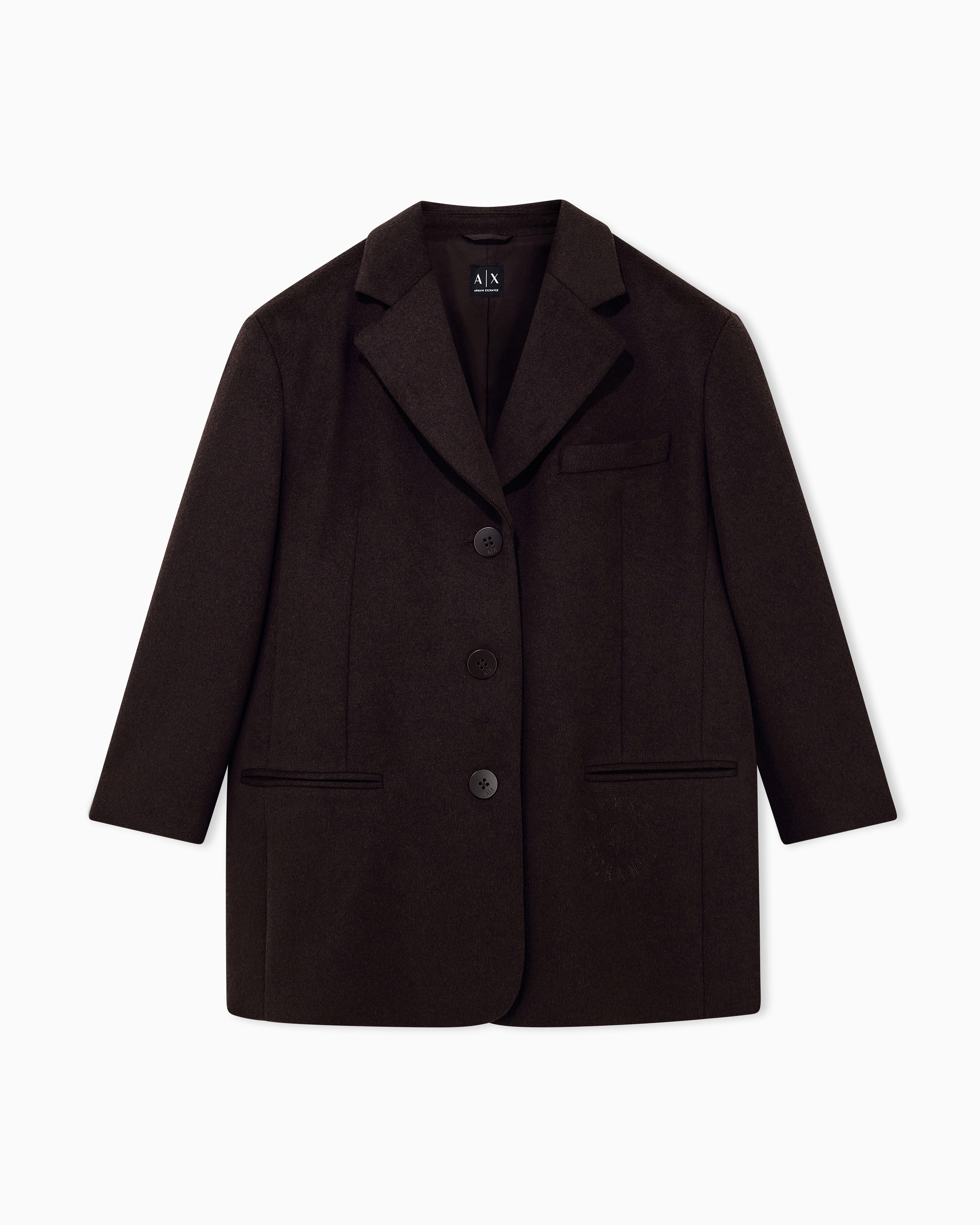 ポリウールミックス ピーコート | Armani Exchange JP