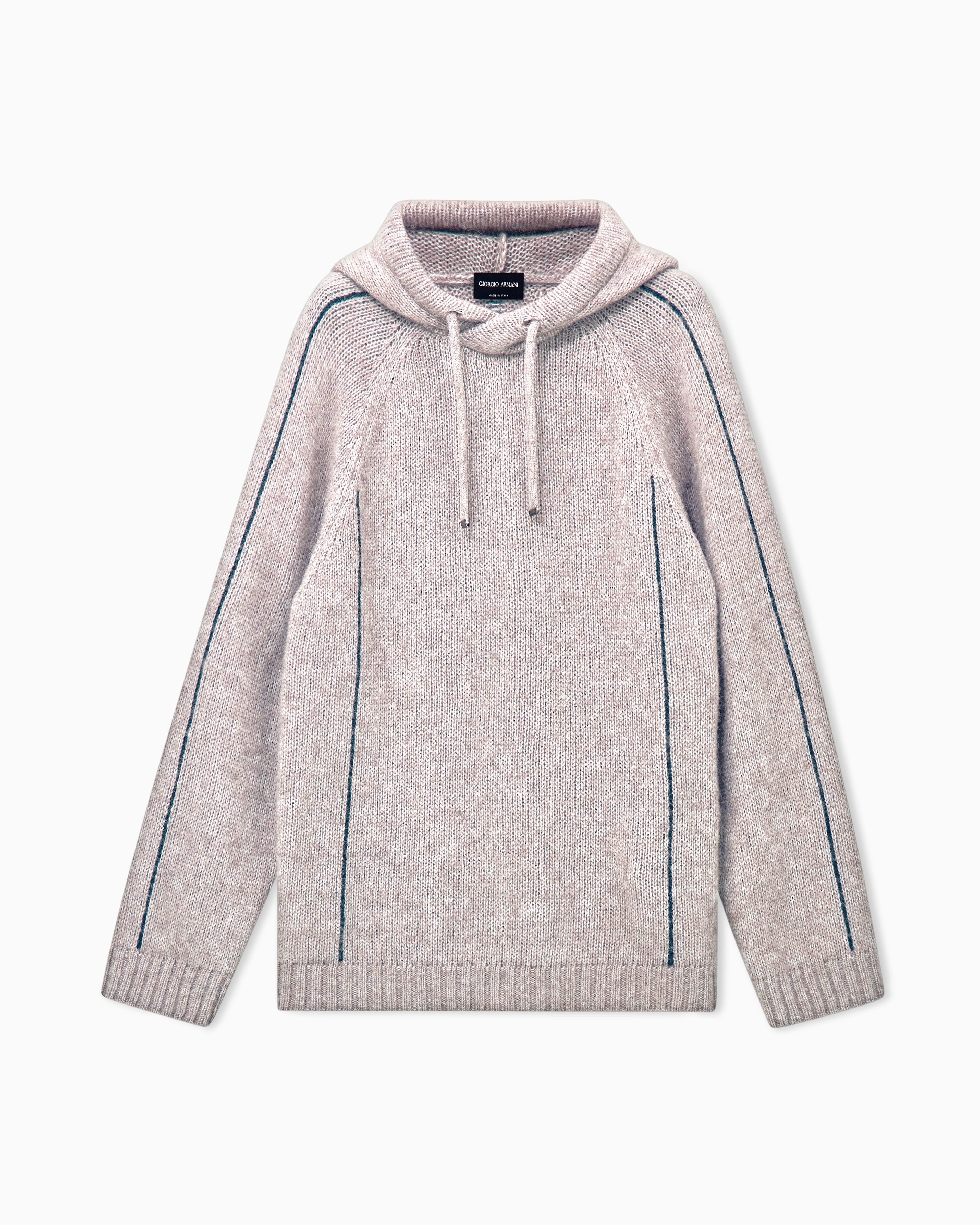 Sweater oversized plain knit in alpaca and wool | Giorgio Armani US