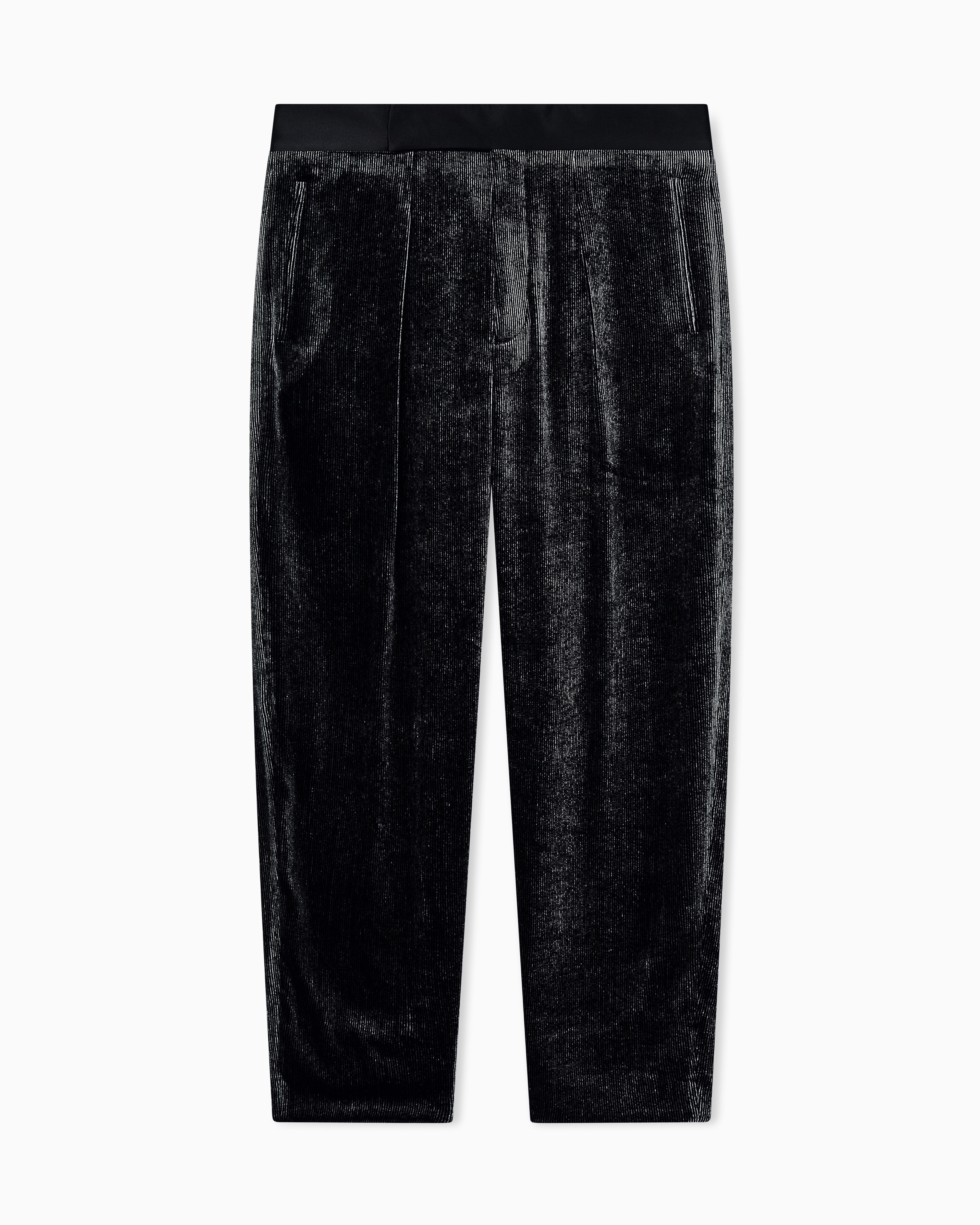 Trousers Giorgio's with micro striped velvet | Giorgio Armani US