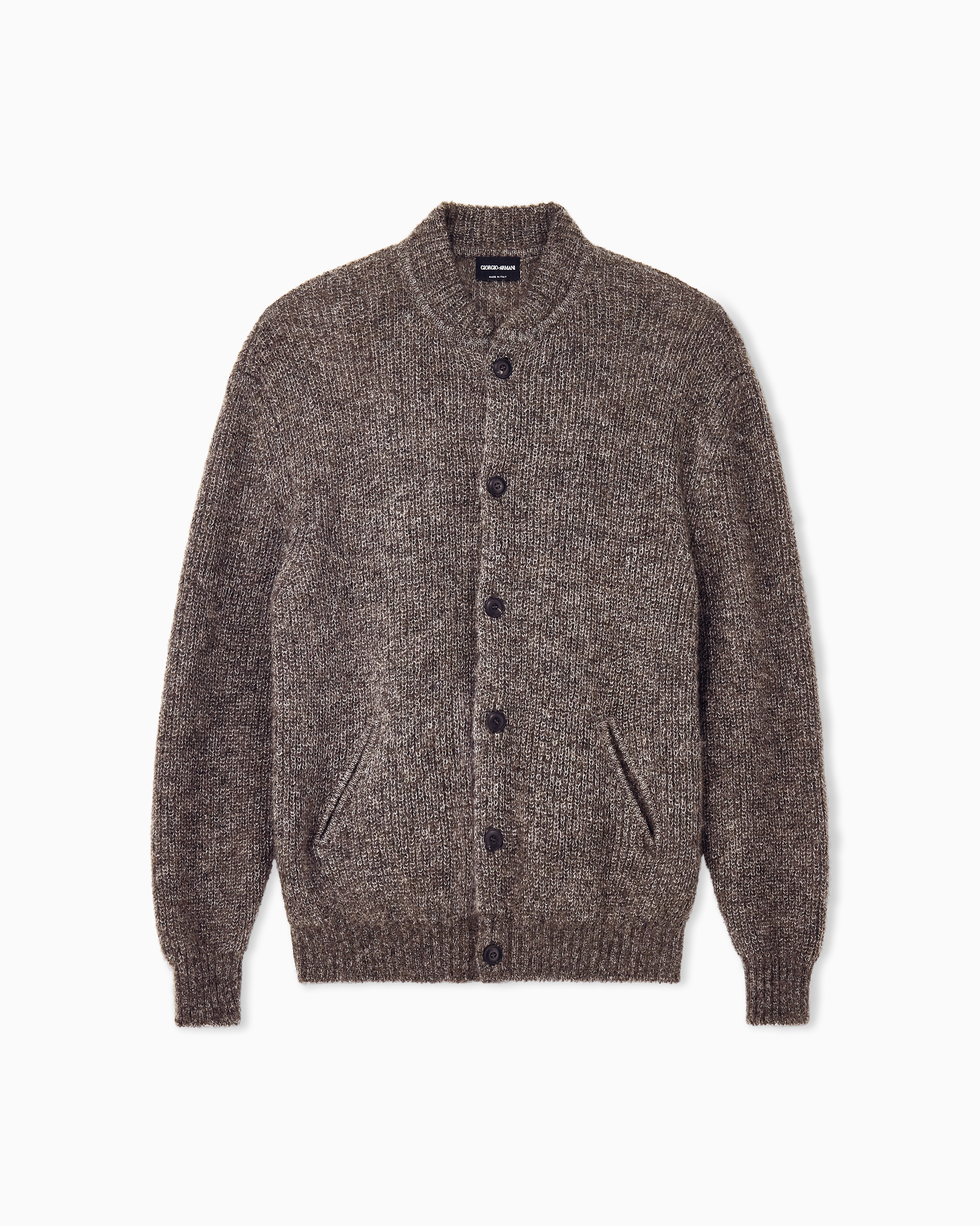 Cardigan regular fit mohair wool in half cardigan stitch | Giorgio