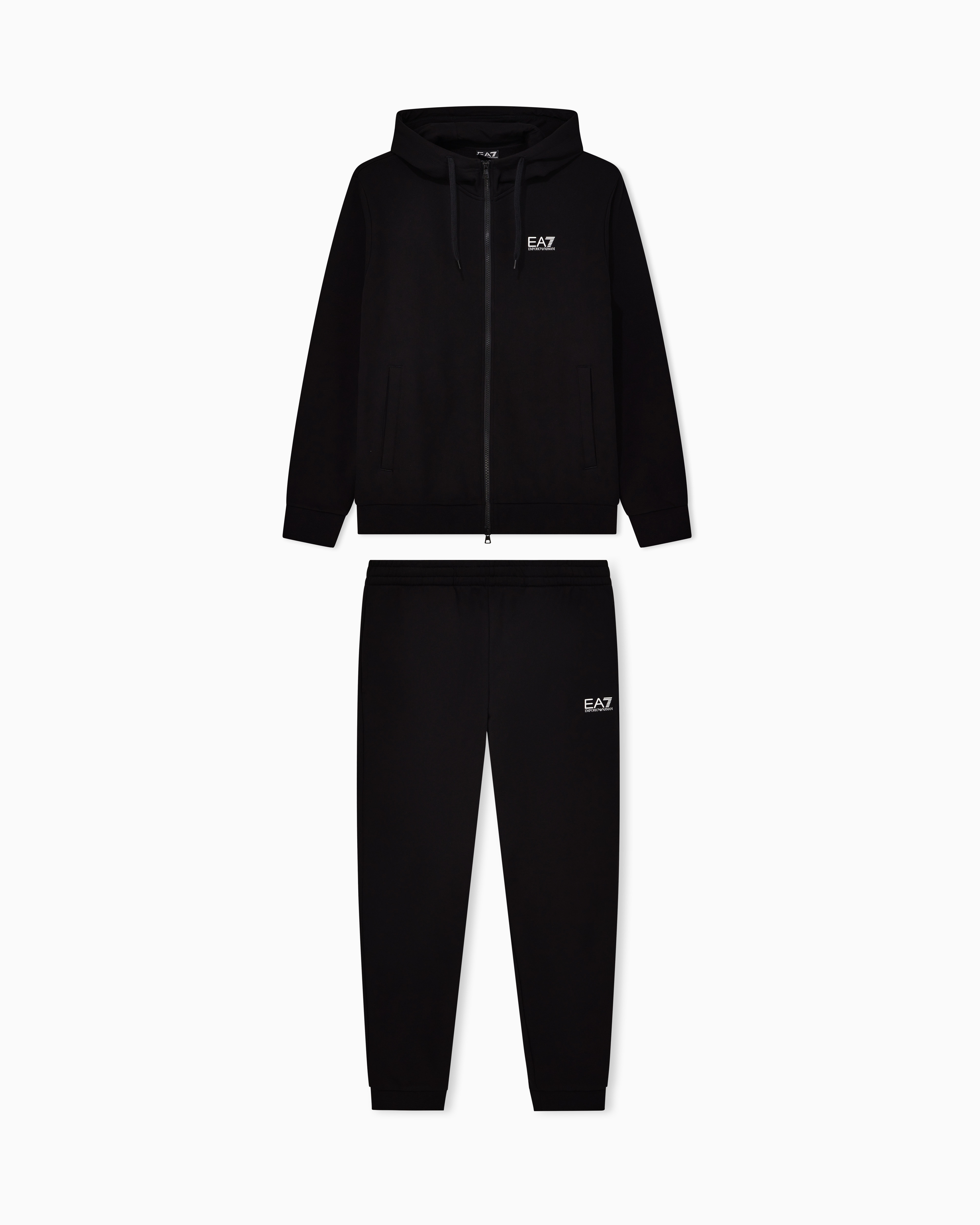 Hooded suit zip jogger set for man | EA7 US
