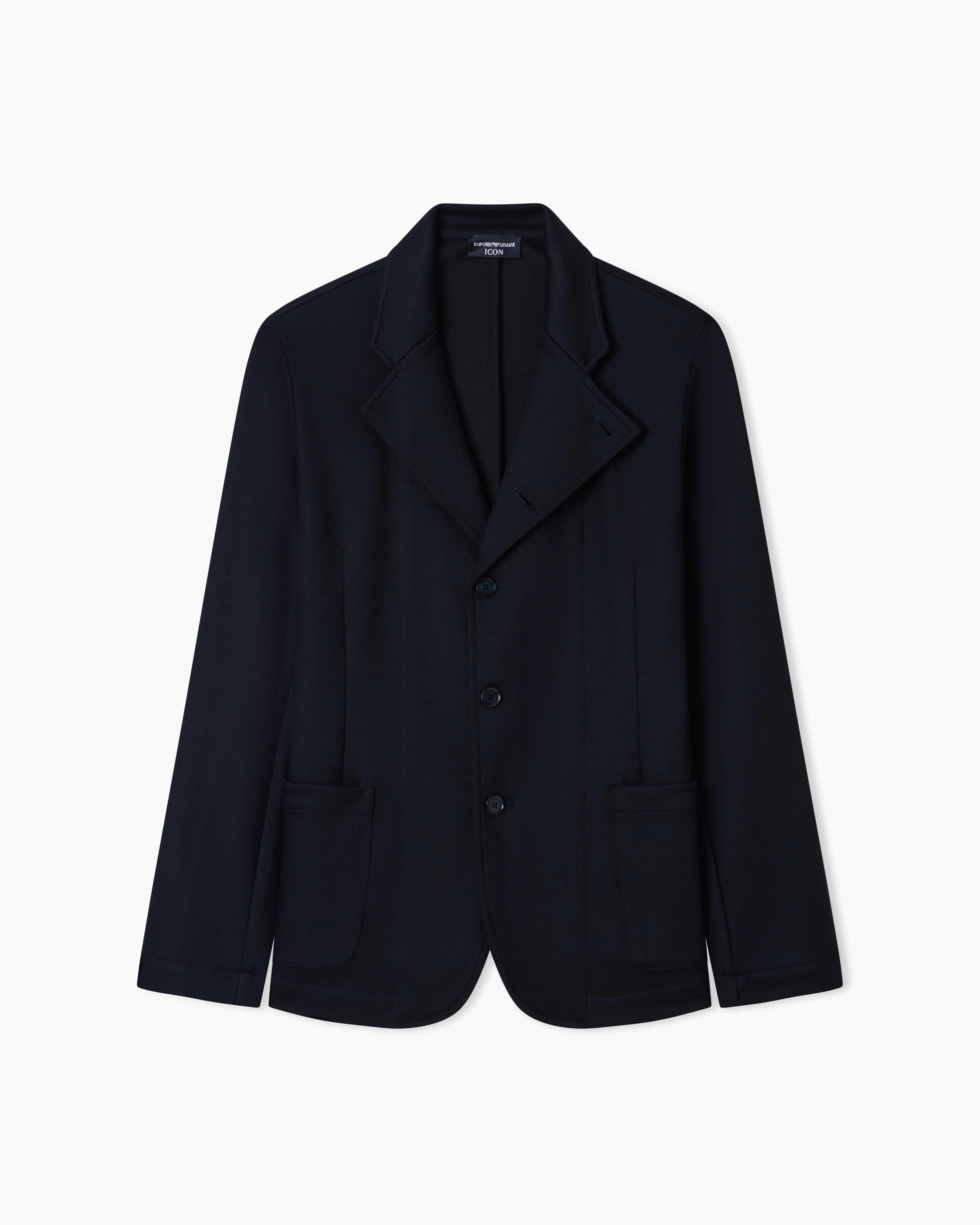 Icon オフセンター グルカラージャケット ウール混紡 | Emporio Armani