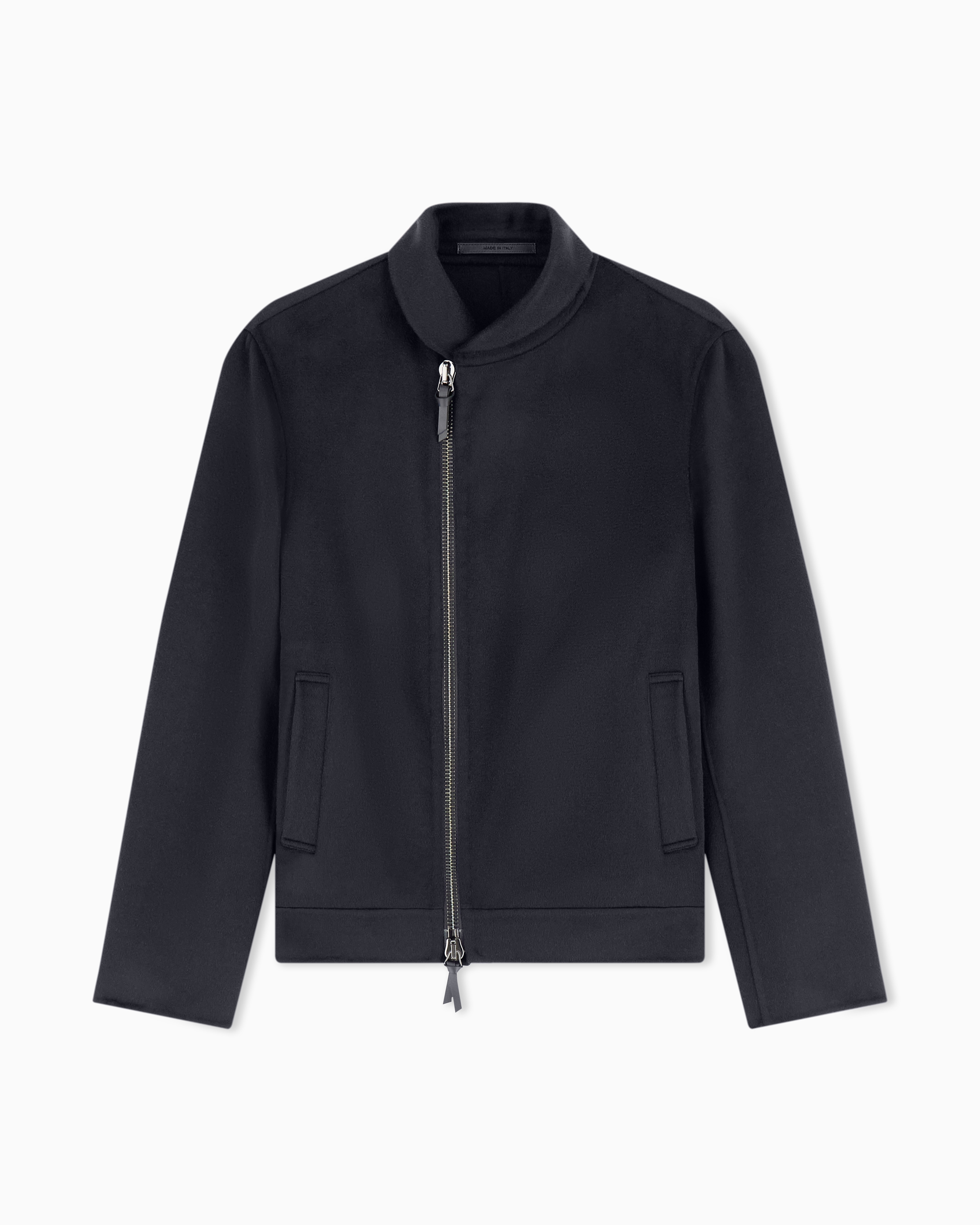 Cashmere blouson asymmetrical zip man | Giorgio Armani JP