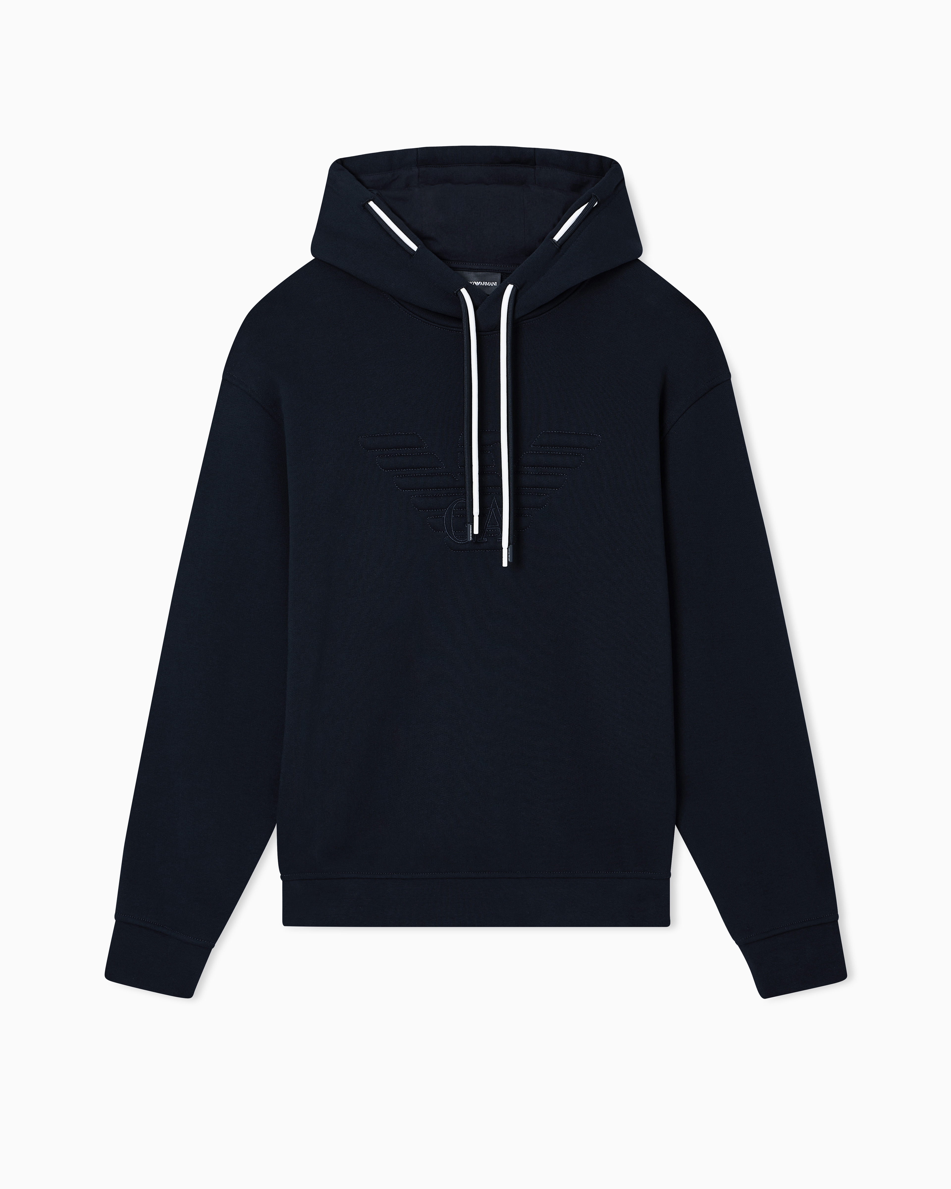 Loose-fit hooded sweatshirt in French terry jersey with a domed