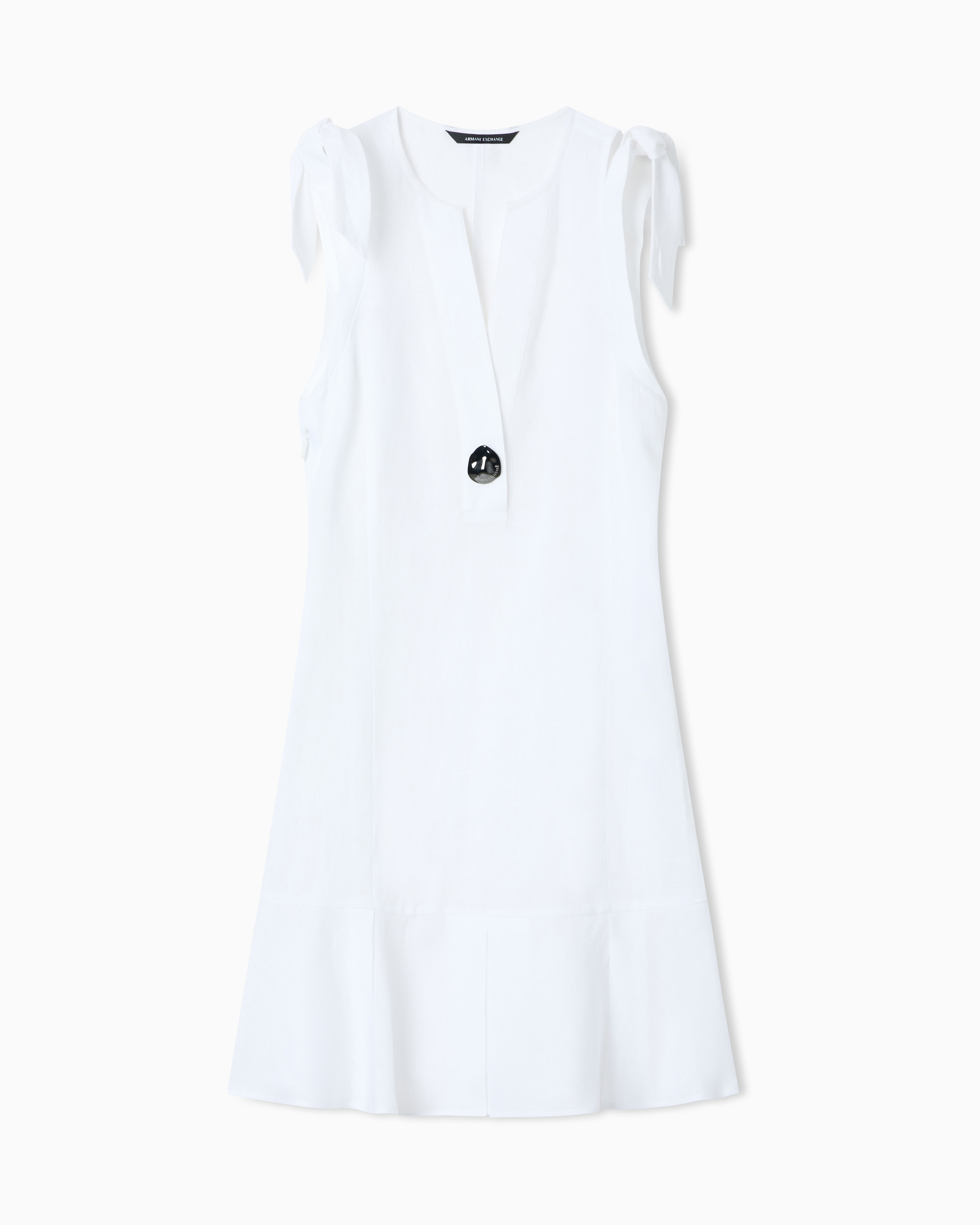 armani exchange shirt dress Armani Exchange Sheer Chiffon Shirt Dress With Foil Print In Black