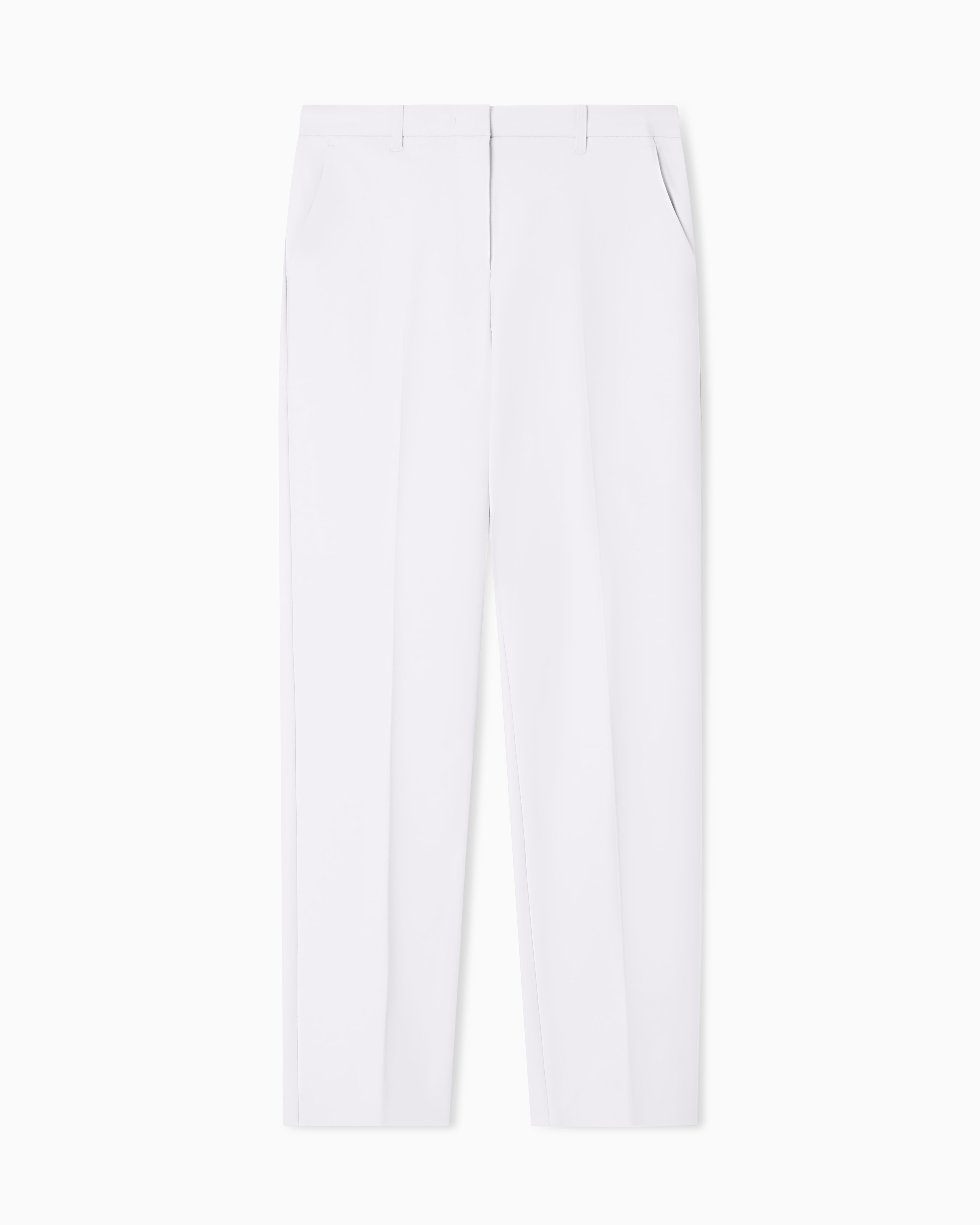 US Exclusive compact stretch cotton trousers | Emporio Armani US