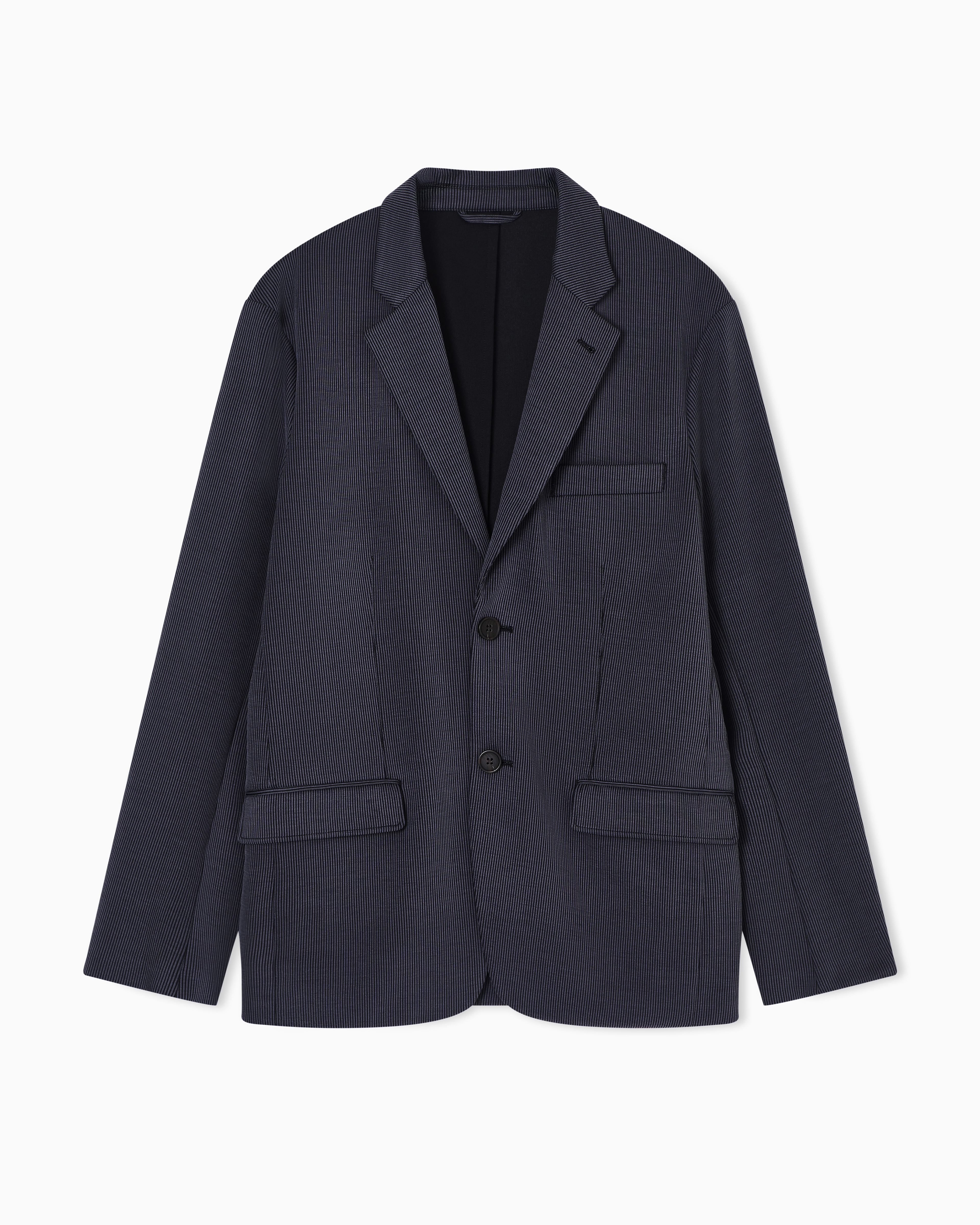 シングルブレストジャケット プレーティング風グログラン | Emporio Armani