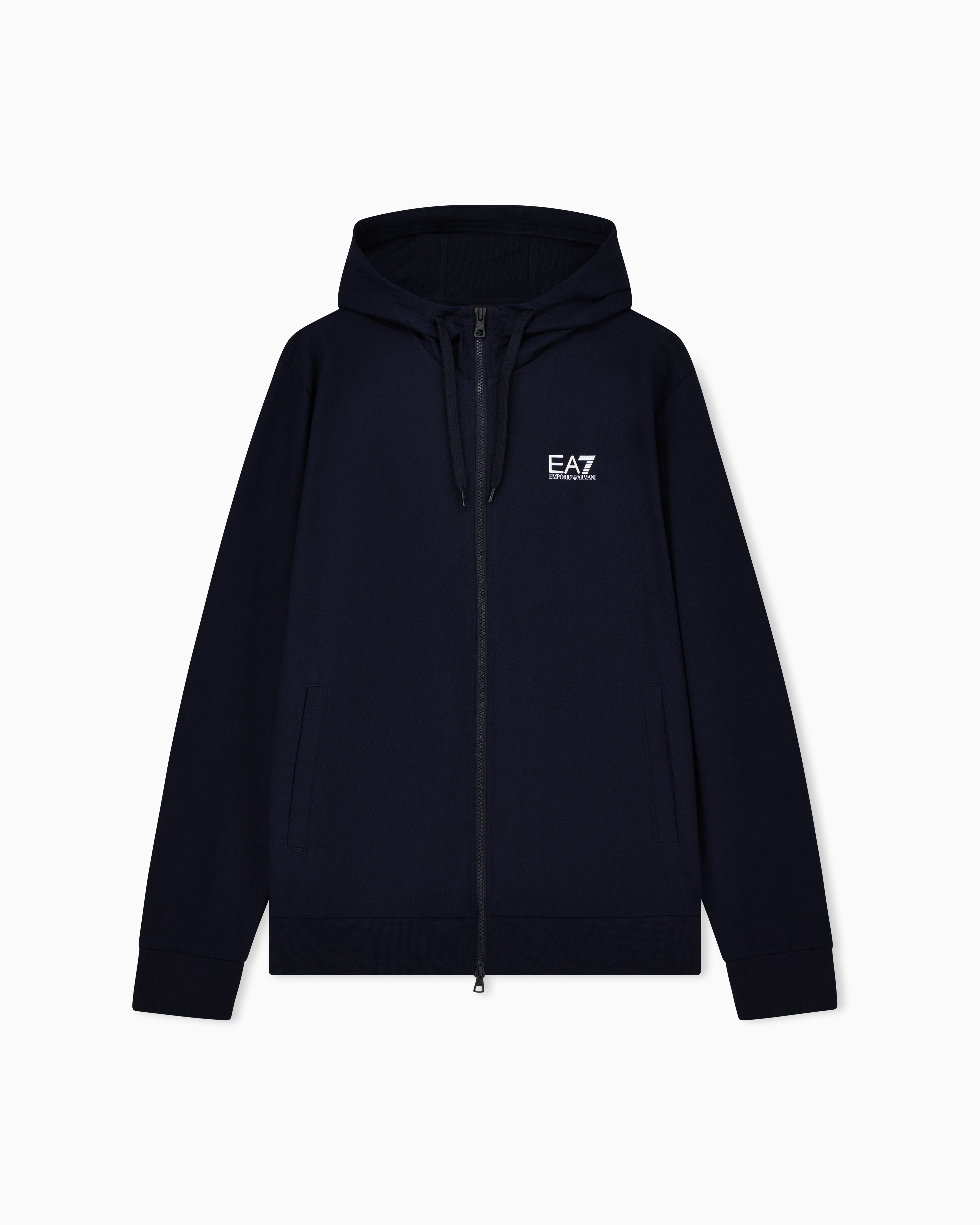 Fleece sweatshirt Core Identity in cotton with a chest logo | EA7 US