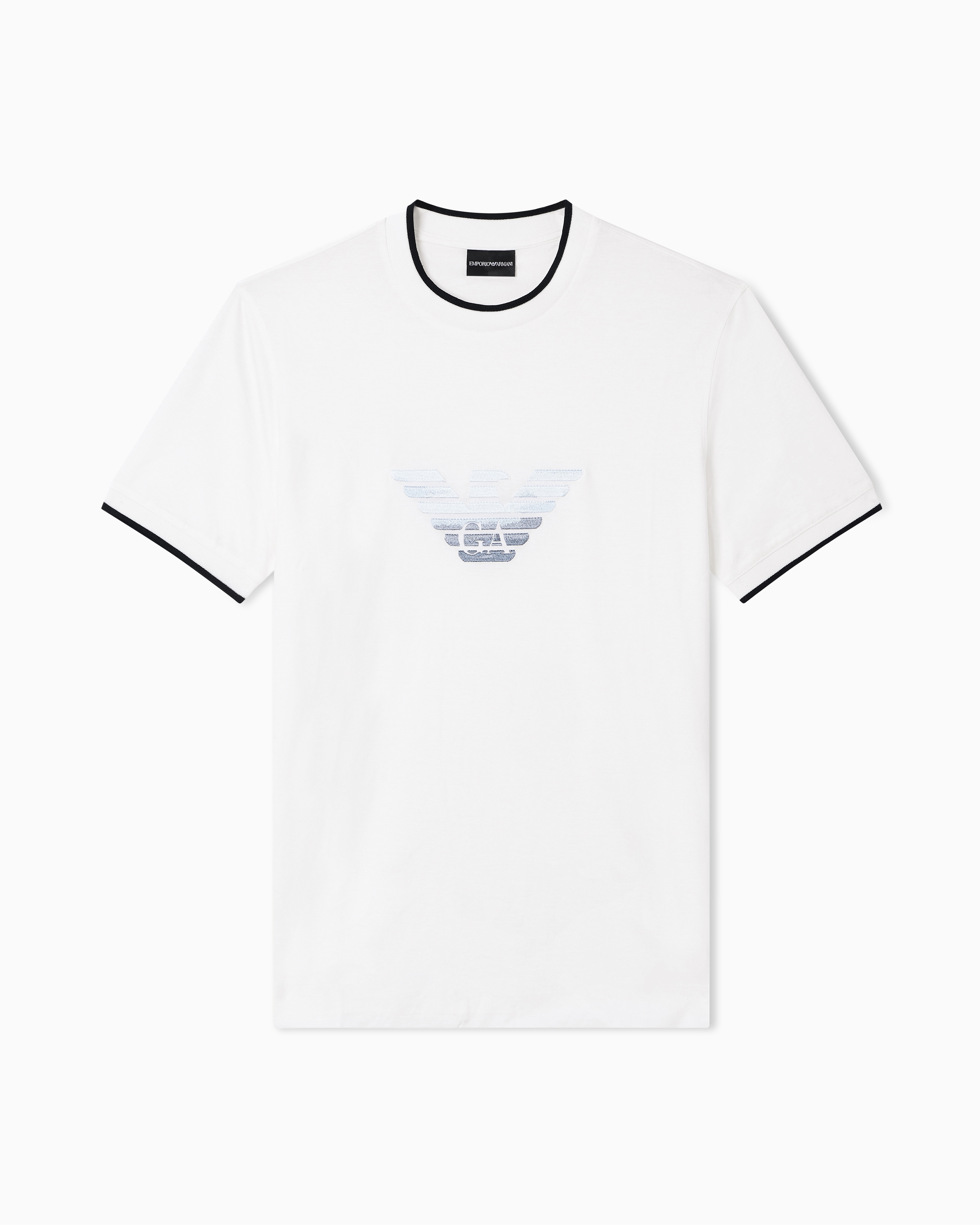 スリムフィットTシャツ リヨセル混紡ジャージー グラデーション