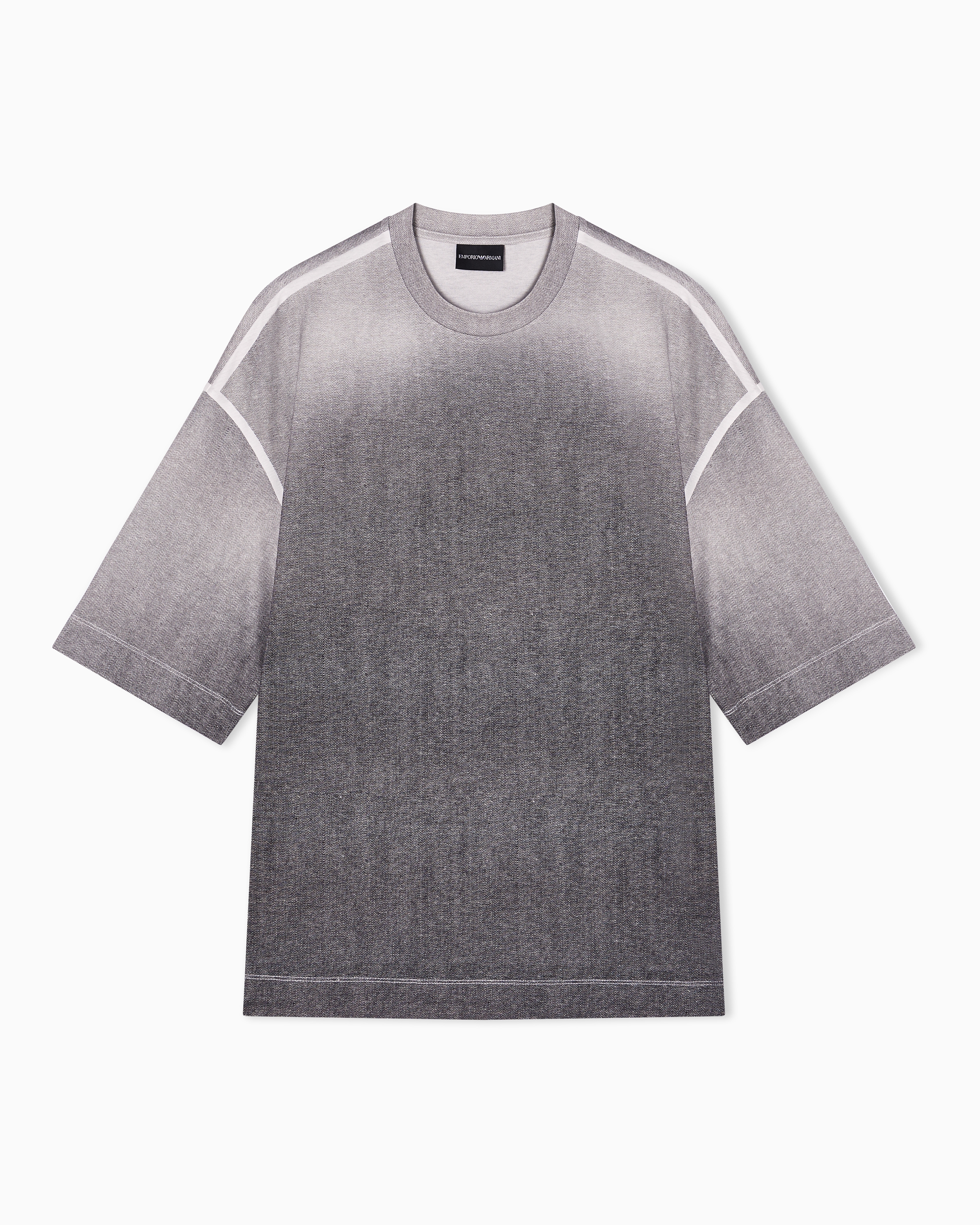 オーバーサイズTシャツ リヨセル混紡ジャージー グラデーション 