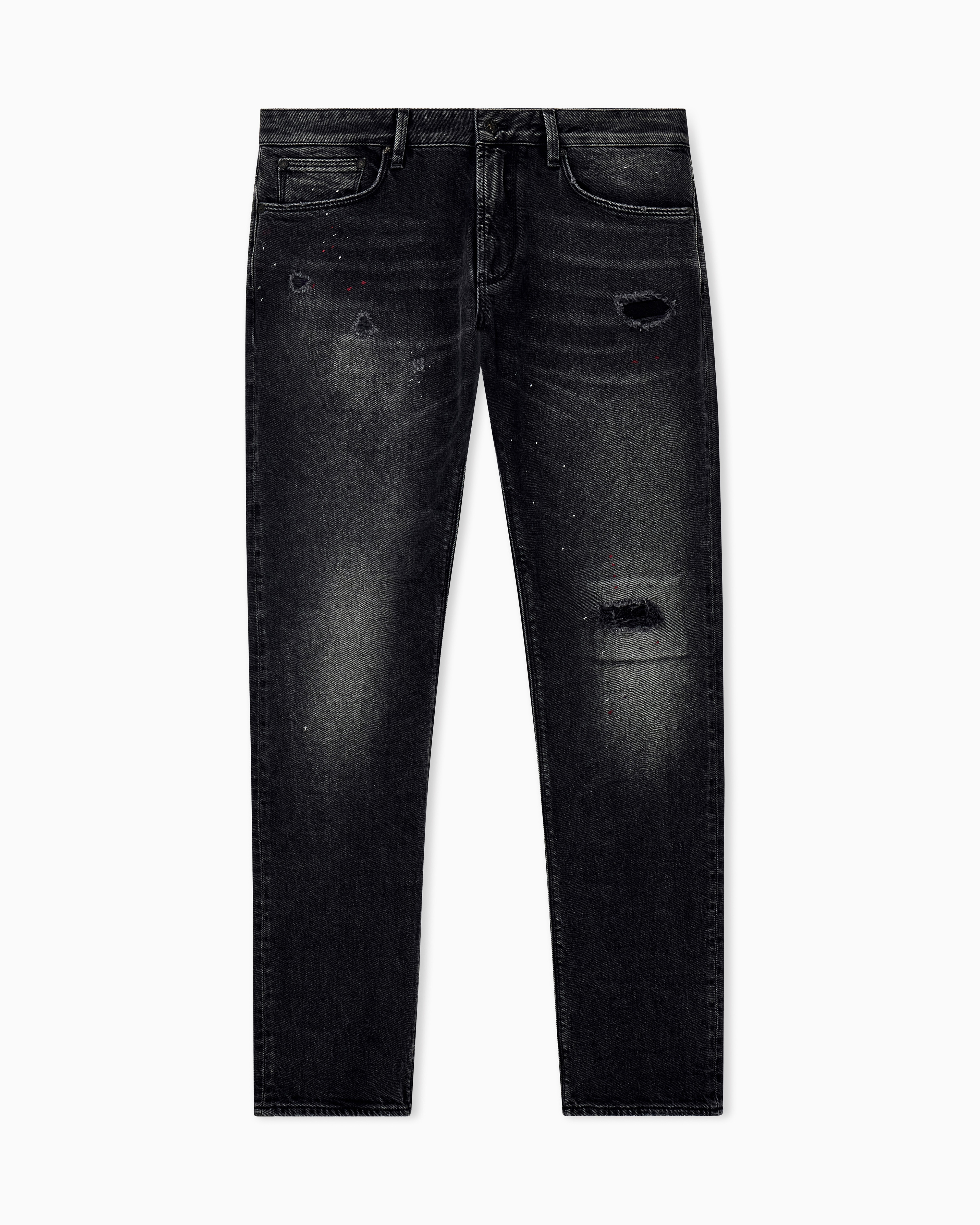 スリムフィット 5ポケットジーンズ ダメージ加工 | Emporio Armani JP