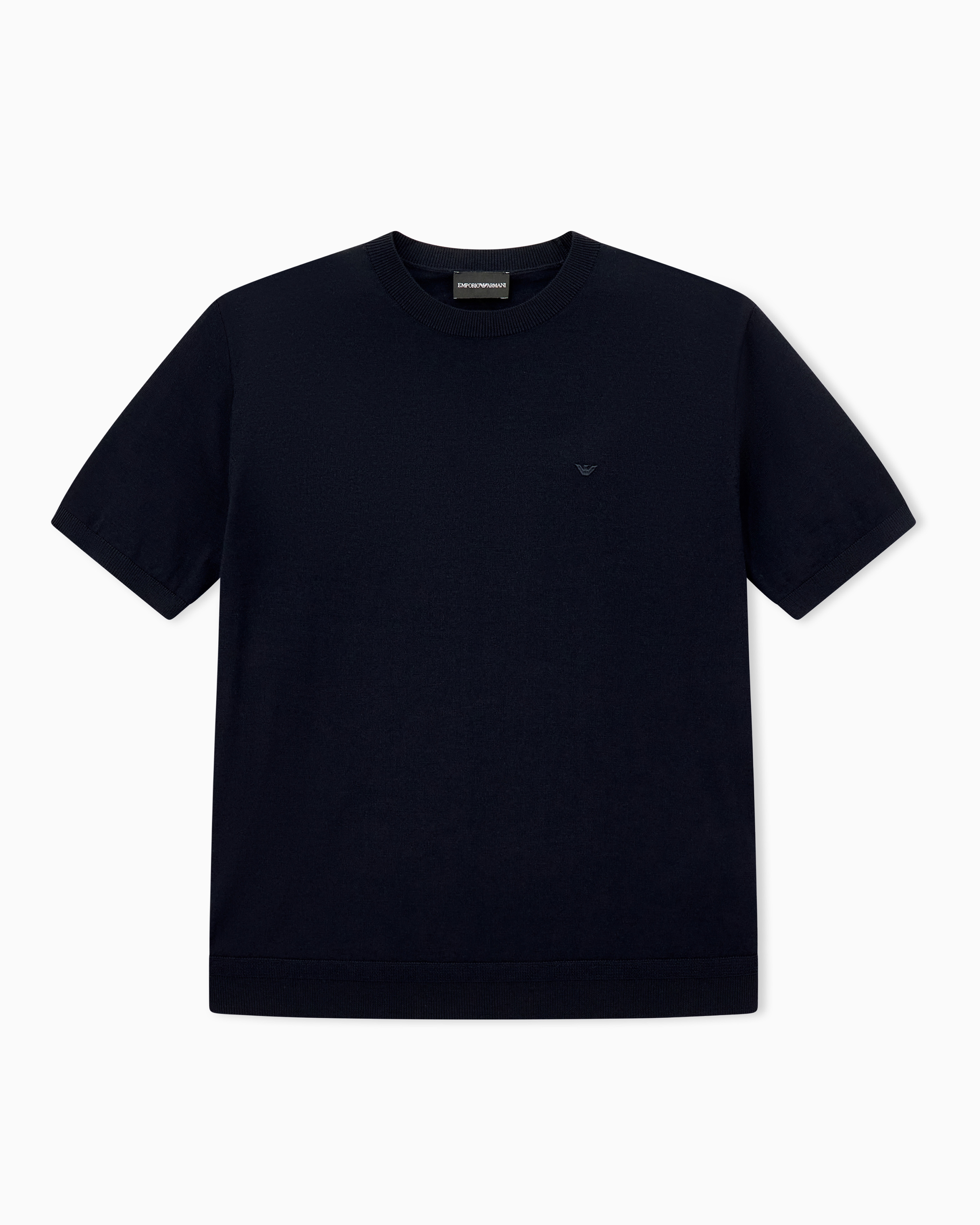 Travel Essential smooth wool sweater | Emporio Armani US