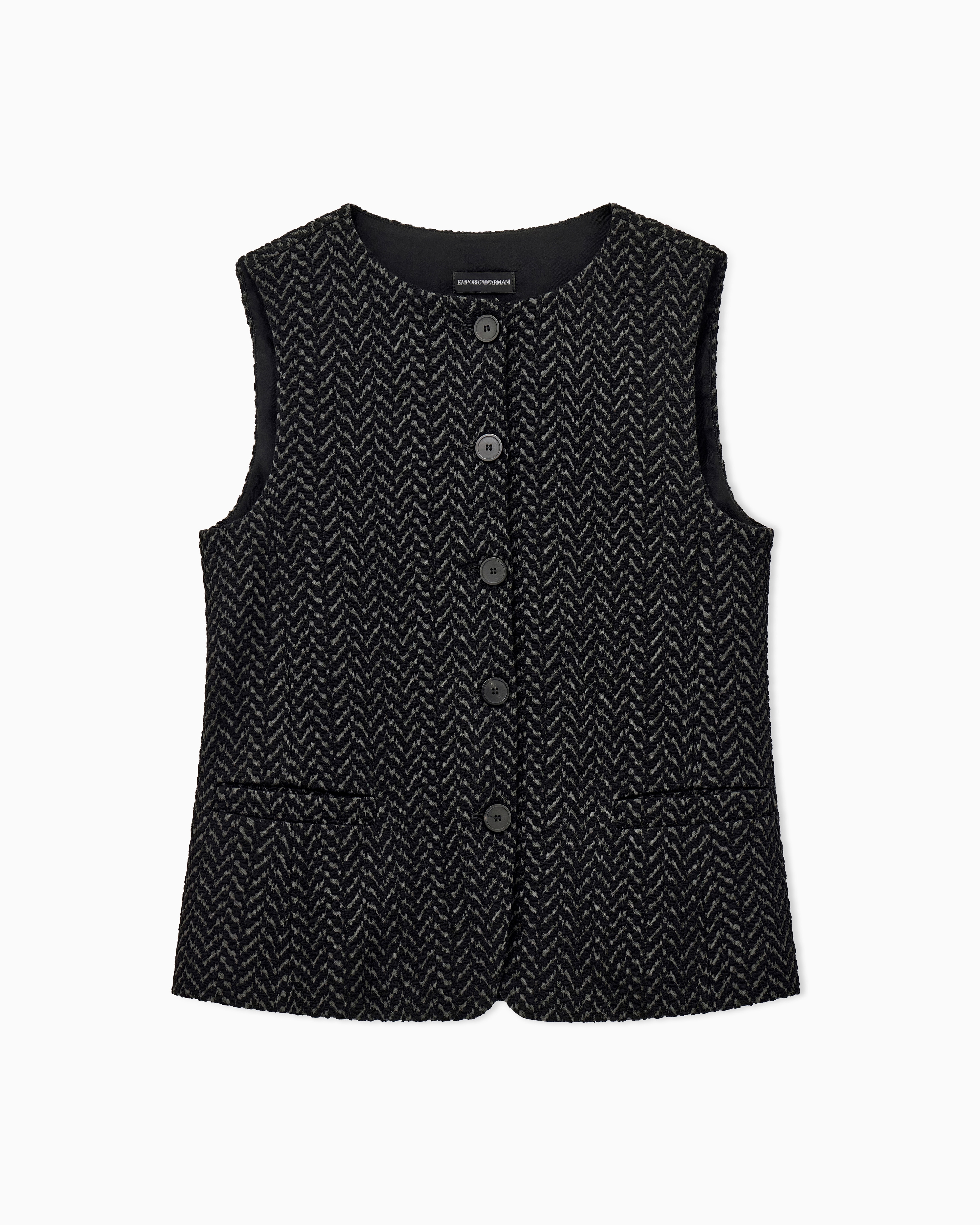 ウィメンズ シェブロン ラウンドネック ベスト | Emporio Armani JP