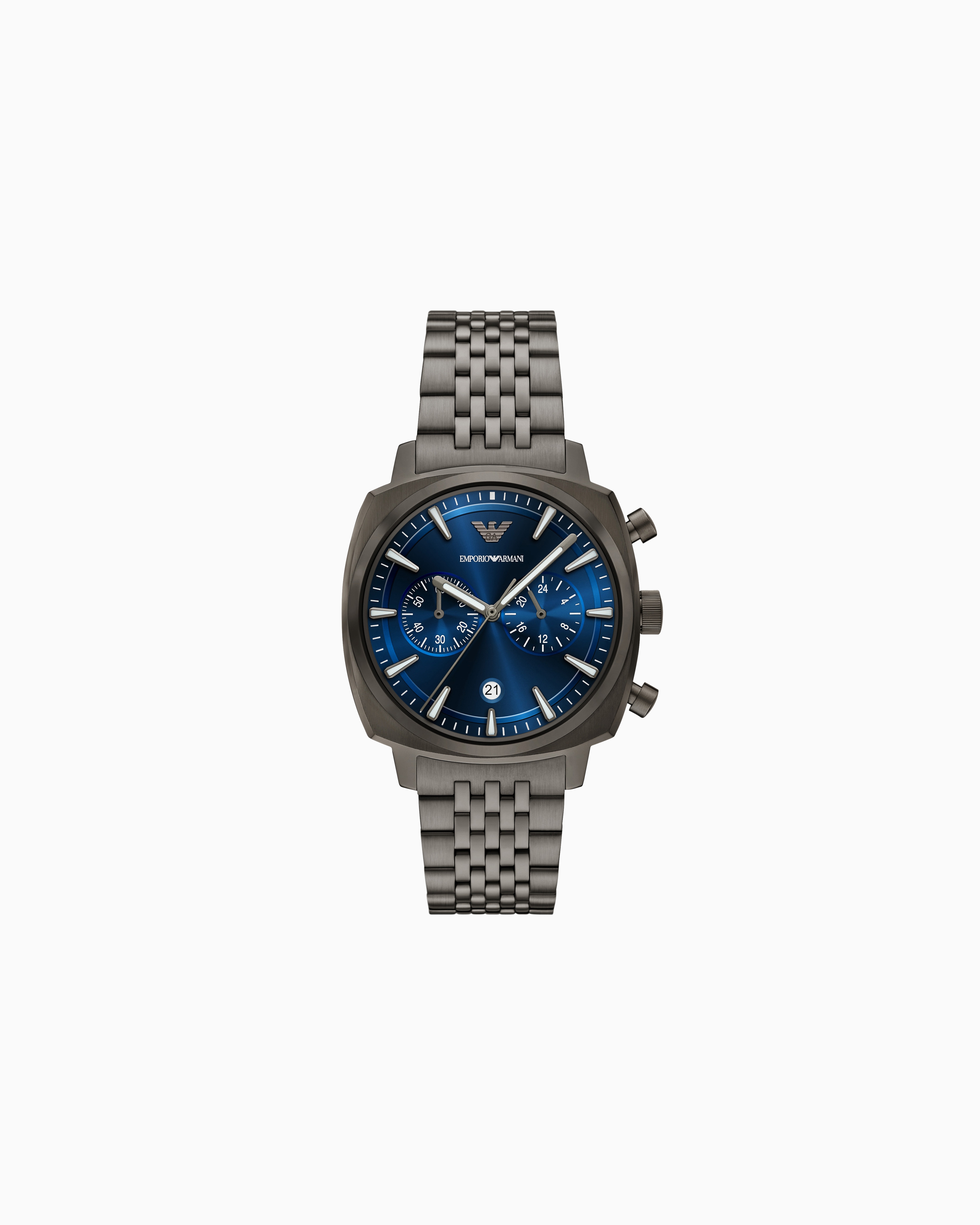Emporio Armani AR6107 チタン クロノグラフ クロノグラフウォッチ ガンメタルトーン ステンレススチール | Emporio