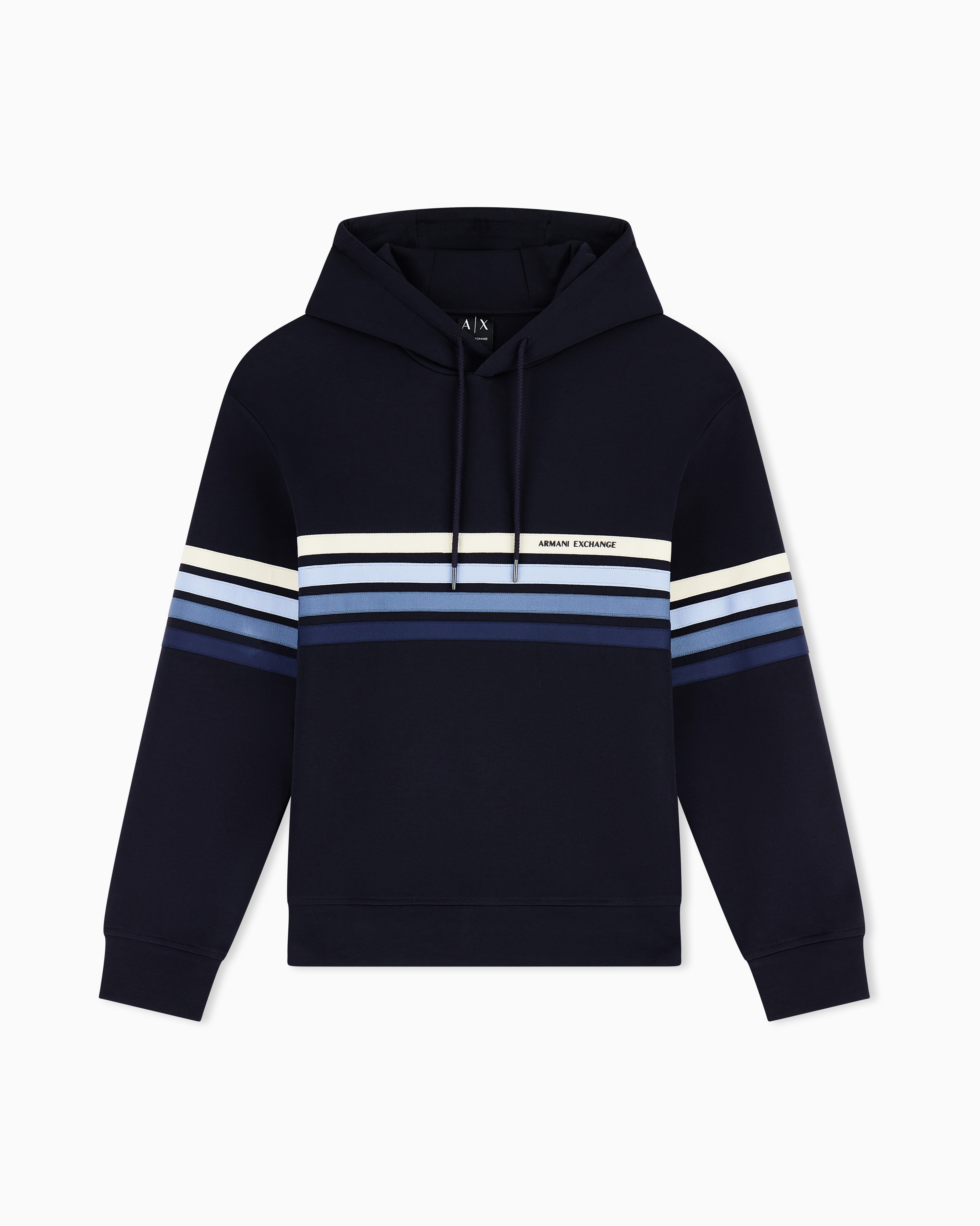 Structured Hoodie in Technical Stretch Cotton | Armani Exchange US