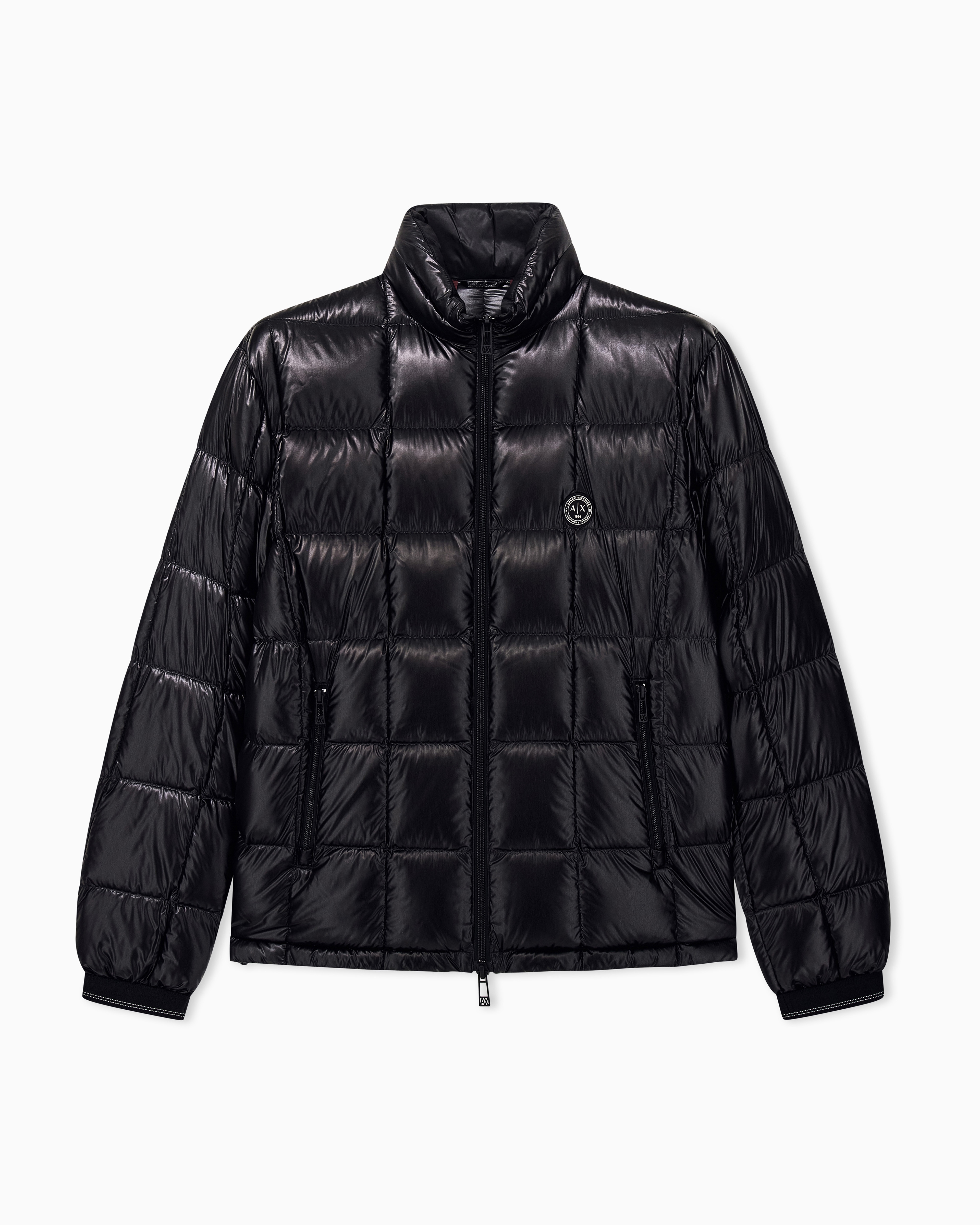 グロッシー スタンドカラー ダウンジャケット | Armani Exchange JP