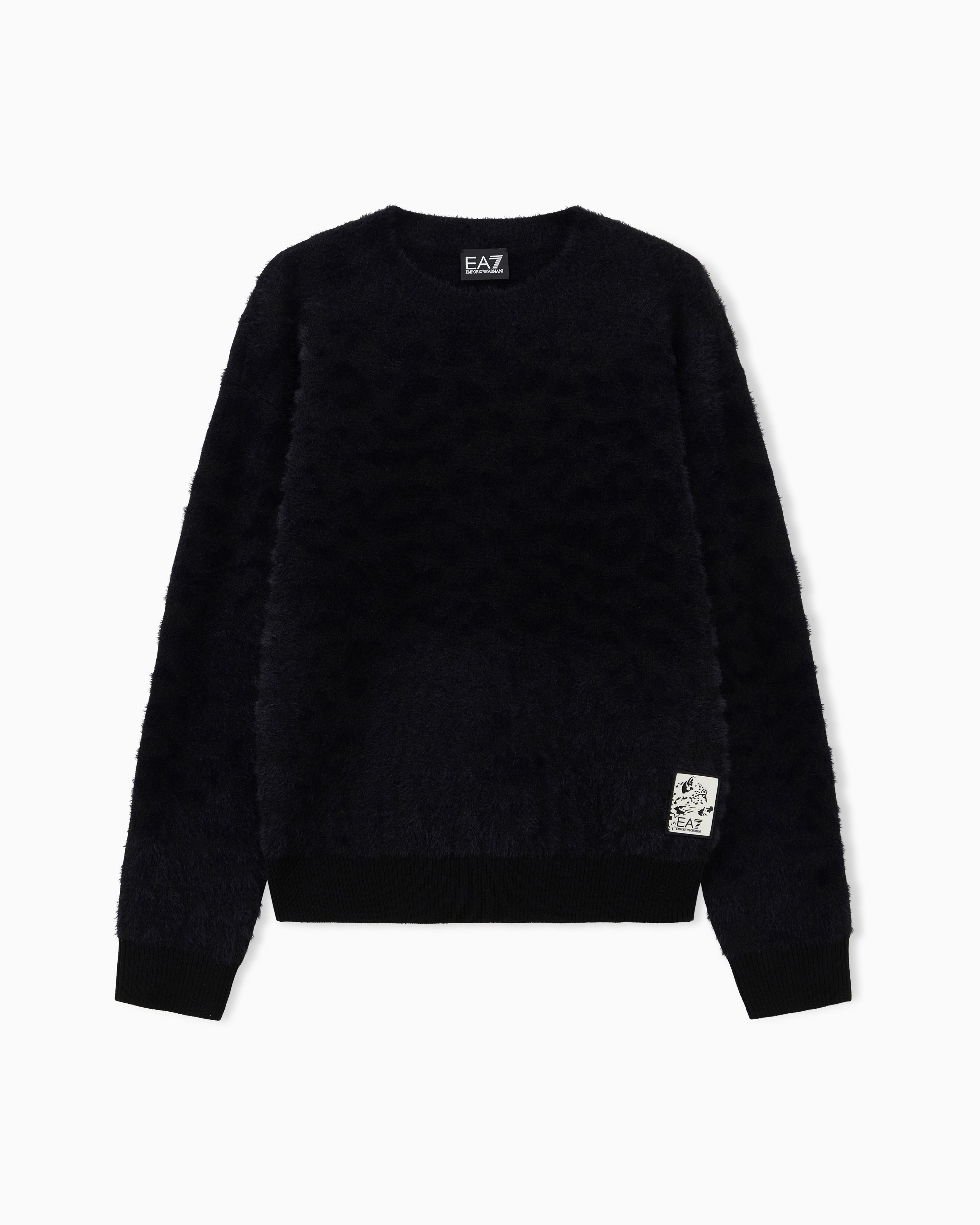 EMPORIO ARMANI セーター ウール ジャカードパターン XL 極美品 Pullover regular fit jacquard in virgin wool blend | EA7 CZ