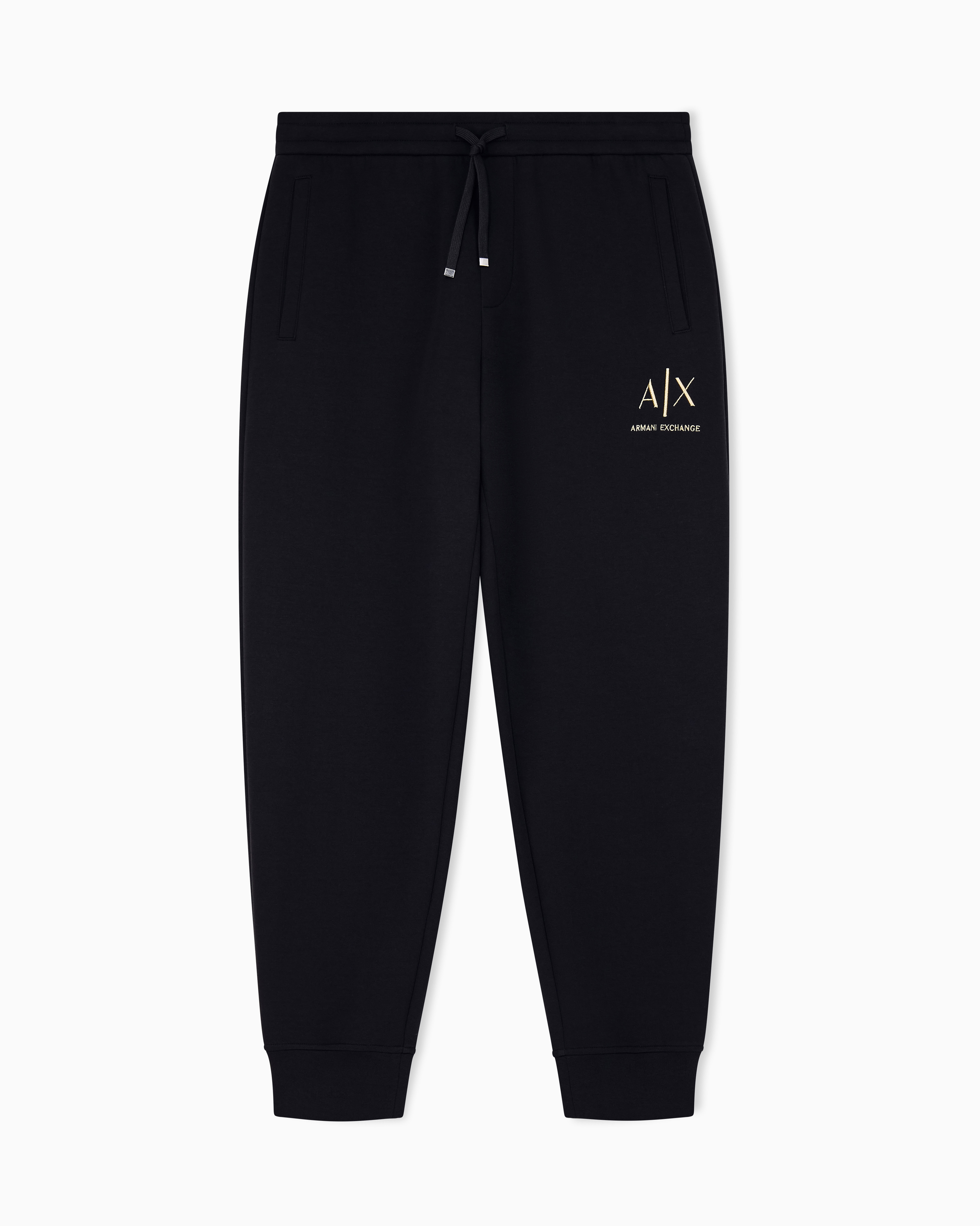 ボトムス・スパッツ Emporio Armani regular fit trousers bonded stretch cotton jersey | Armani Exchange US
