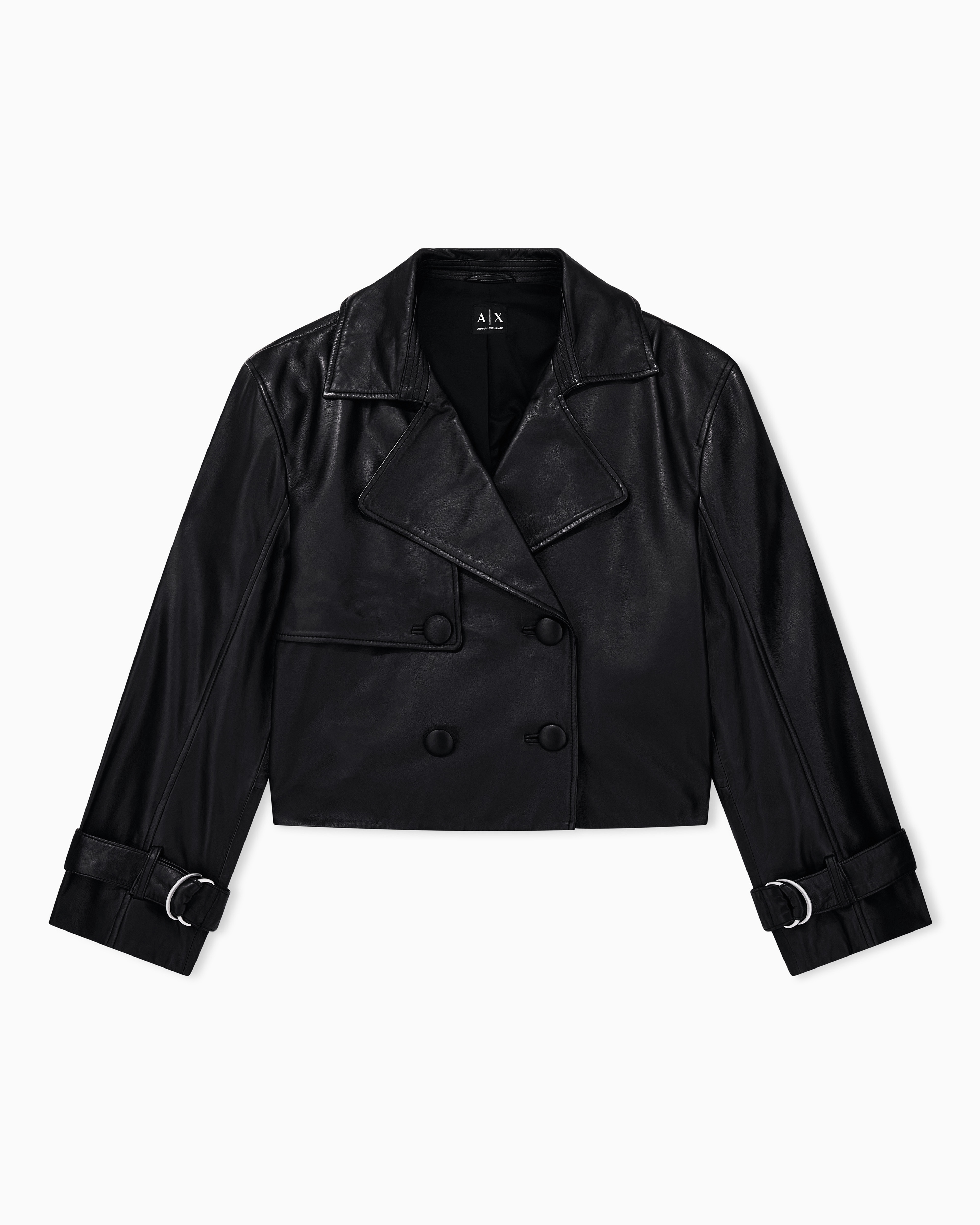 Blouson jacket in real semi-aniline leather | Armani Exchange US
