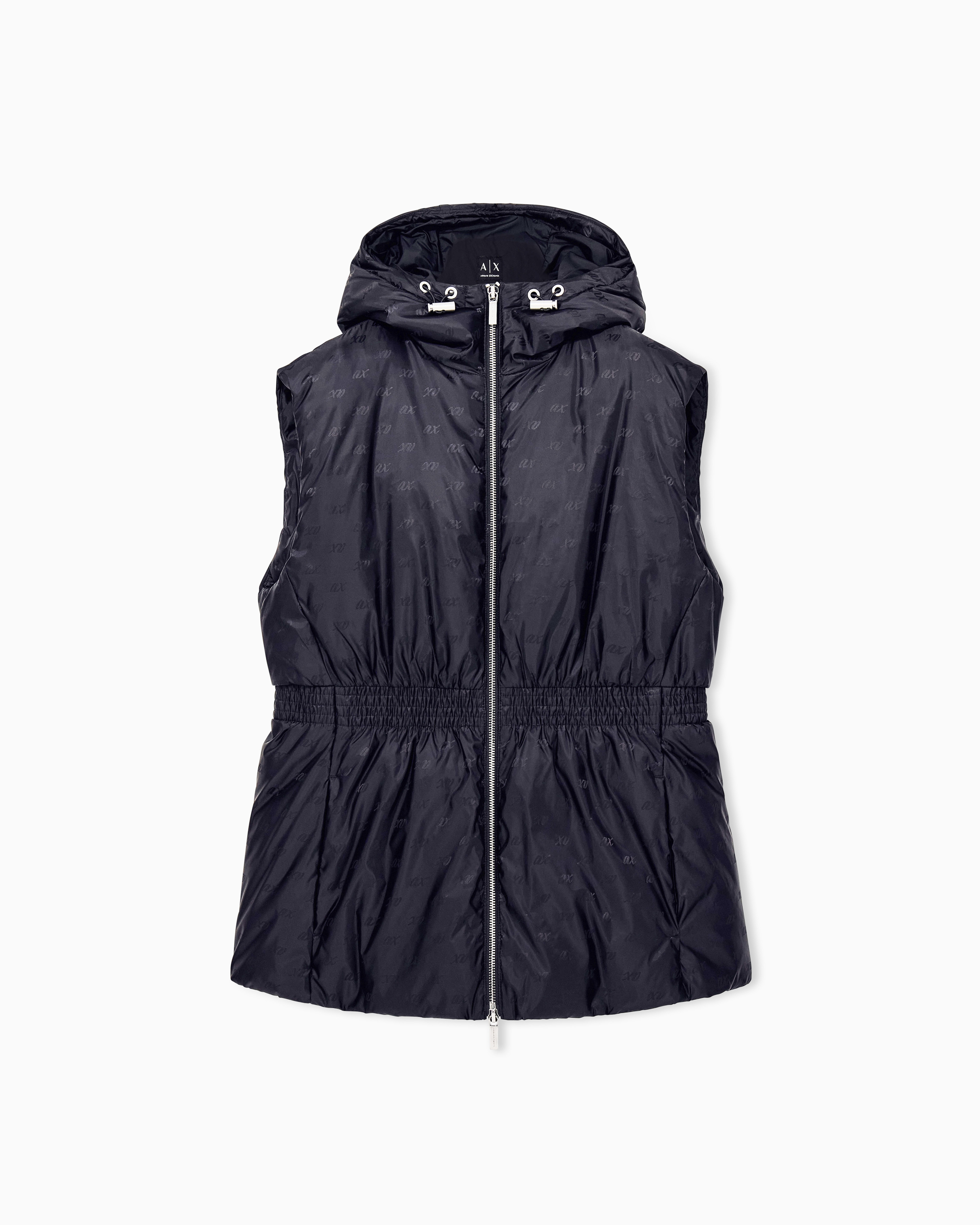 Sleeveless jacket in recycled nylon jacquard | Armani Exchange CH